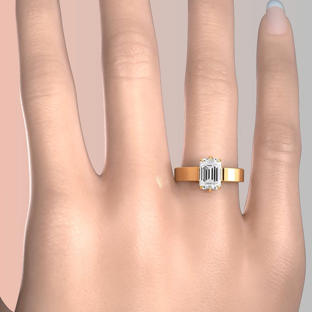 Six Prong Lab Grown Diamond IGI Certified Solitaire Trellis Engagement 4.5g Ring Setting 1.00 Ctw.