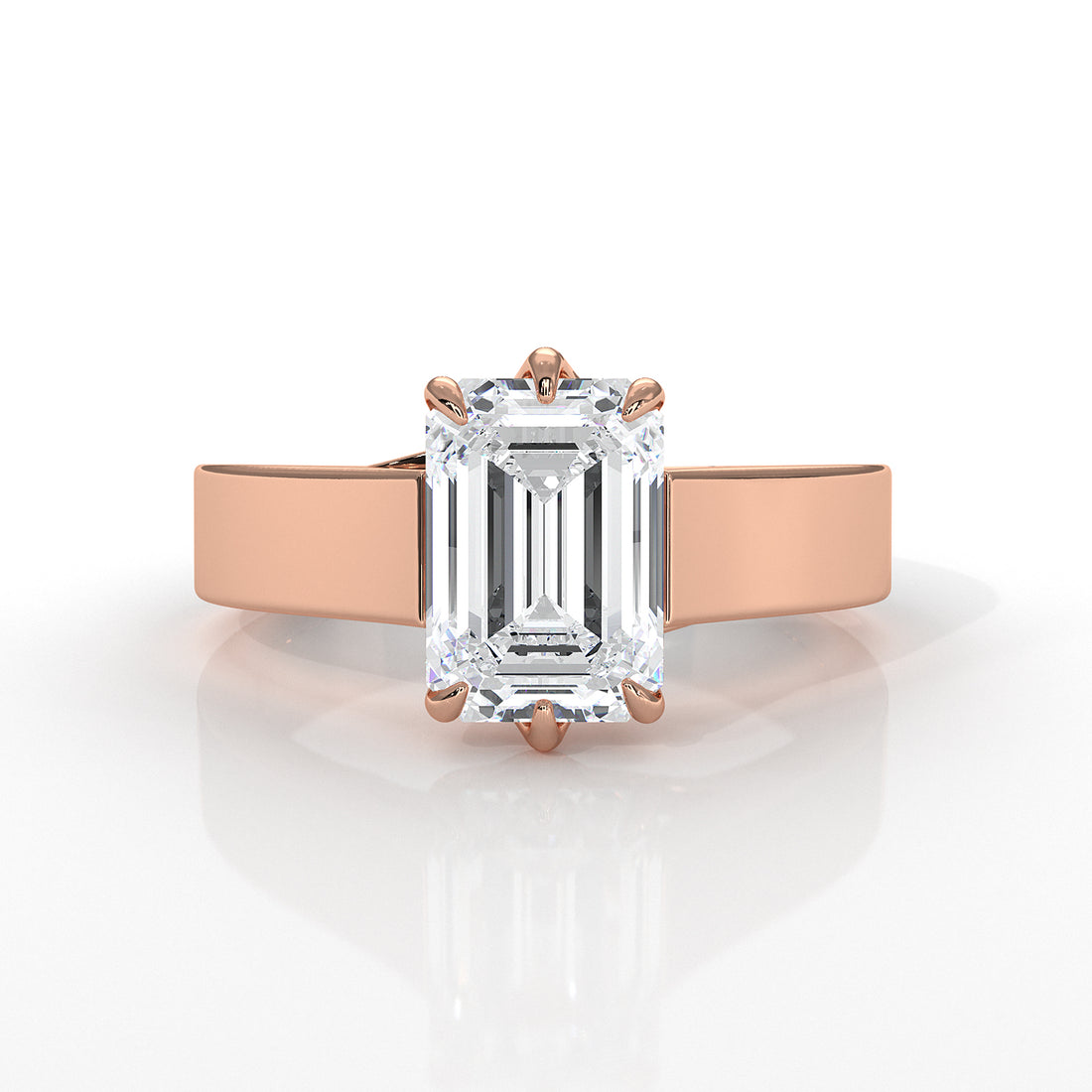 Six Prong Lab Grown Diamond IGI Certified Solitaire Trellis Engagement 4.5g Ring Setting 1.00 Ctw.