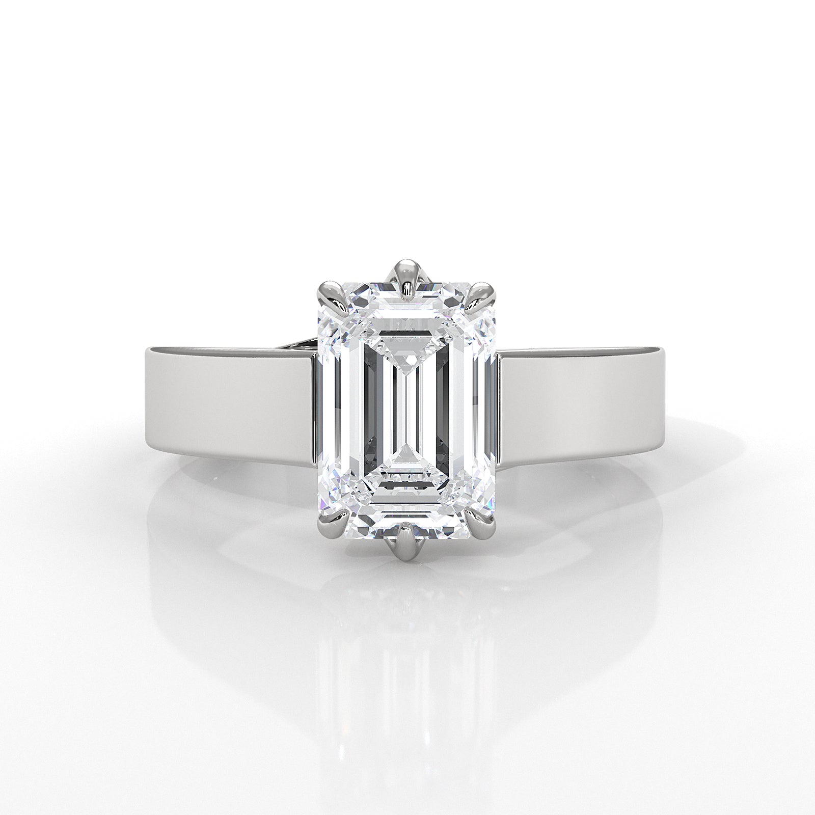 Six Prong Lab Grown Diamond IGI Certified Solitaire Trellis Engagement 4.5g Ring Setting 1.00 Ctw.