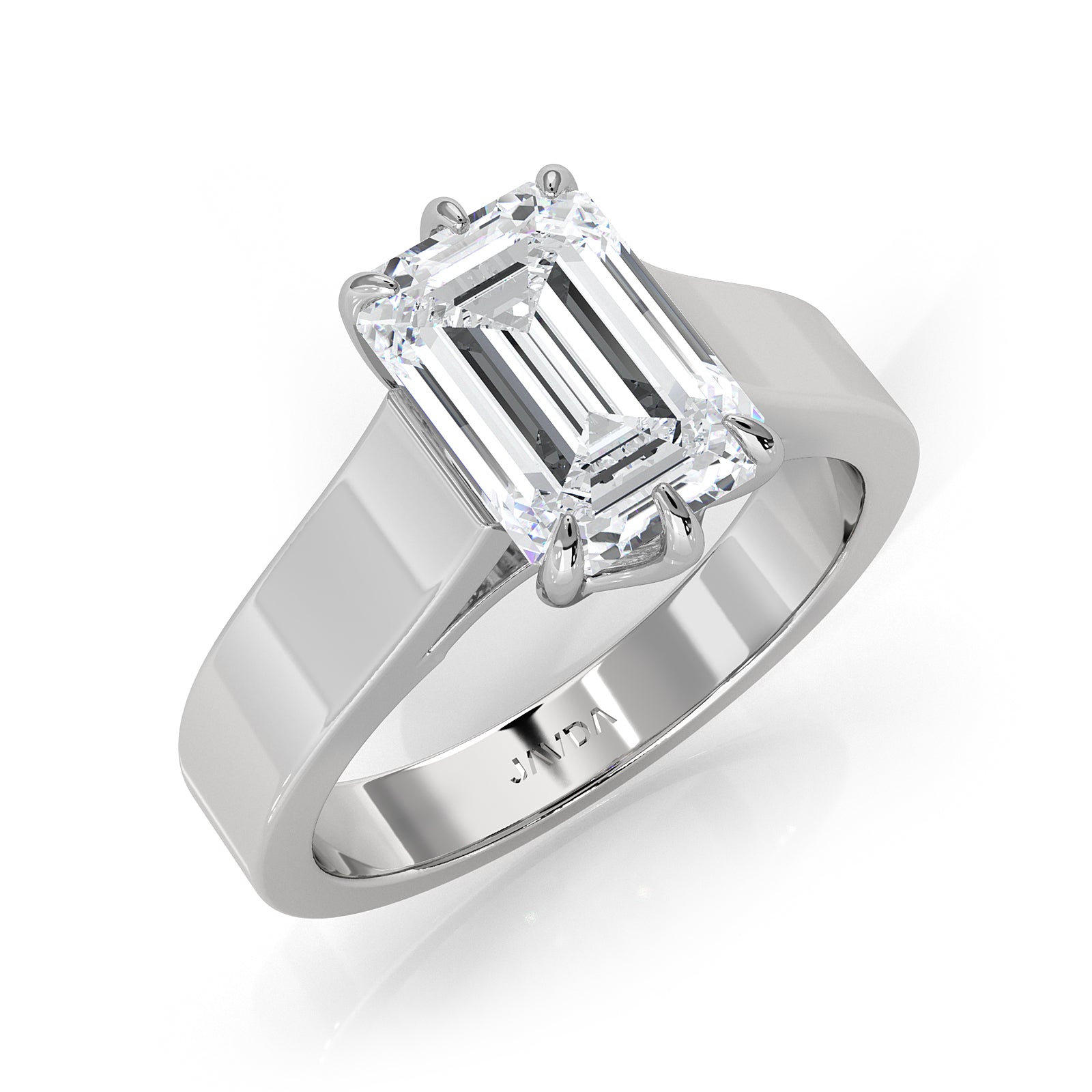 Six Prong Lab Grown Diamond IGI Certified Solitaire Trellis Engagement 4.5g Ring Setting 1.00 Ctw.