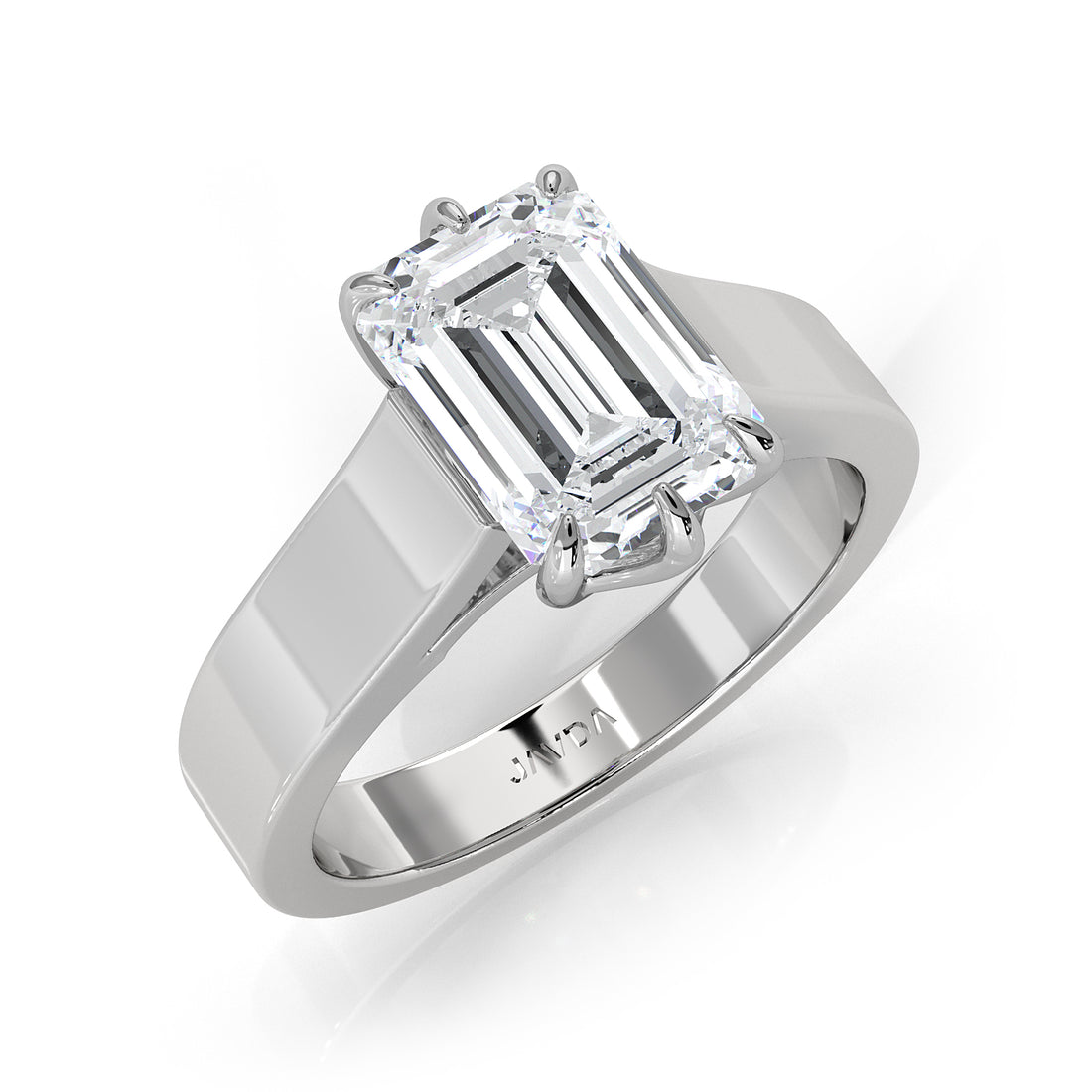 Six Prong Lab Grown Diamond IGI Certified Solitaire Trellis Engagement 4.5g Ring Setting 1.00 Ctw.