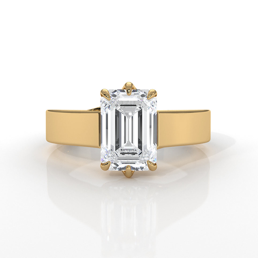 Six Prong Lab Grown Diamond IGI Certified Solitaire Trellis Engagement 4.5g Ring Setting 1.00 Ctw.
