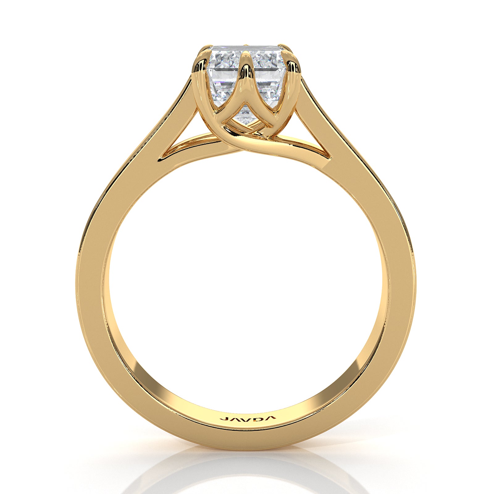 Six Prong Lab Grown Diamond IGI Certified Solitaire Trellis Engagement 4.5g Ring Setting 1.00 Ctw.