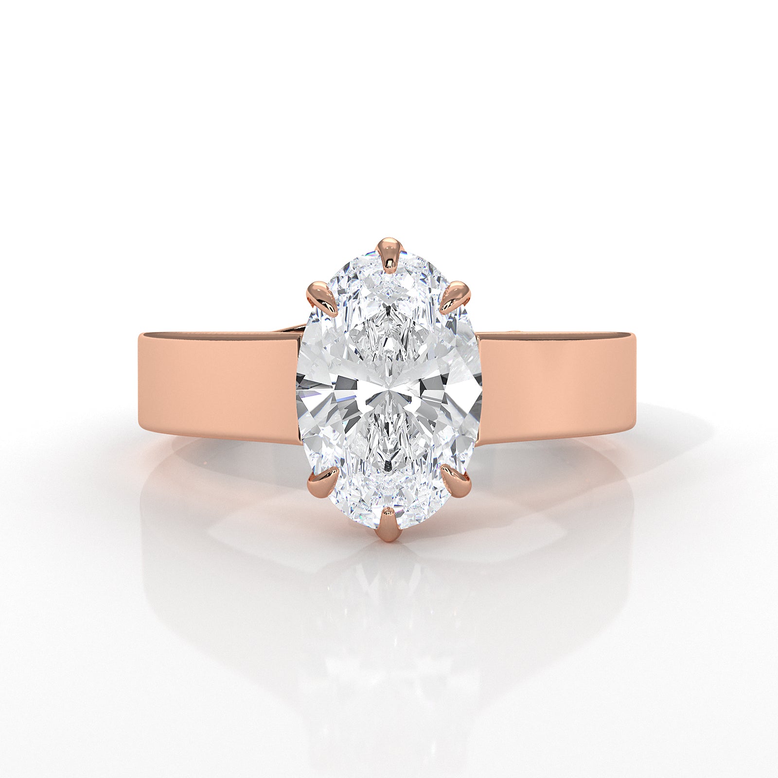 Six Prong Lab Grown Diamond IGI Certified Solitaire Trellis Engagement 4.5g Ring Setting 1.00 Ctw.