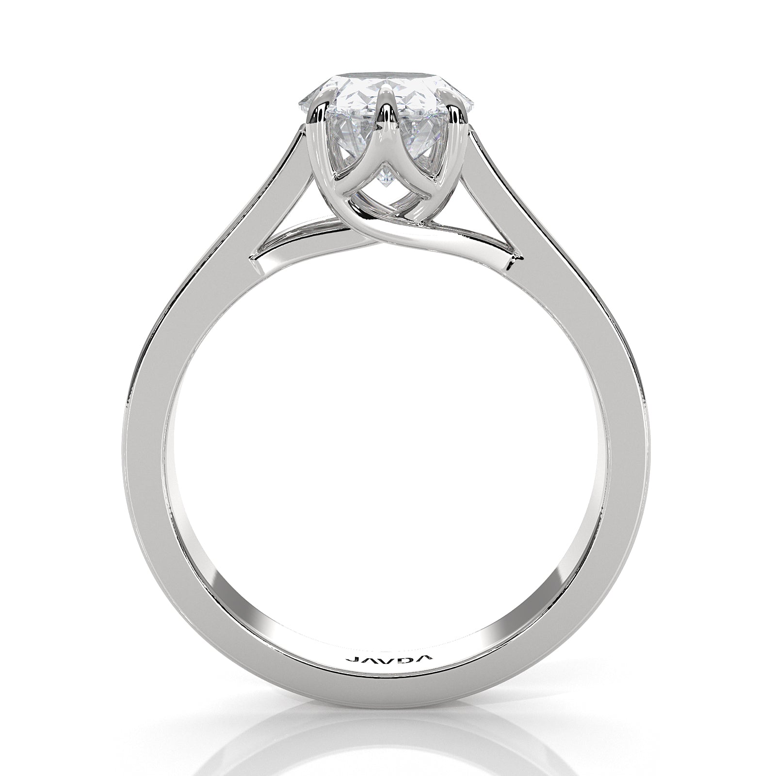 Six Prong Lab Grown Diamond IGI Certified Solitaire Trellis Engagement 4.5g Ring Setting 1.00 Ctw.