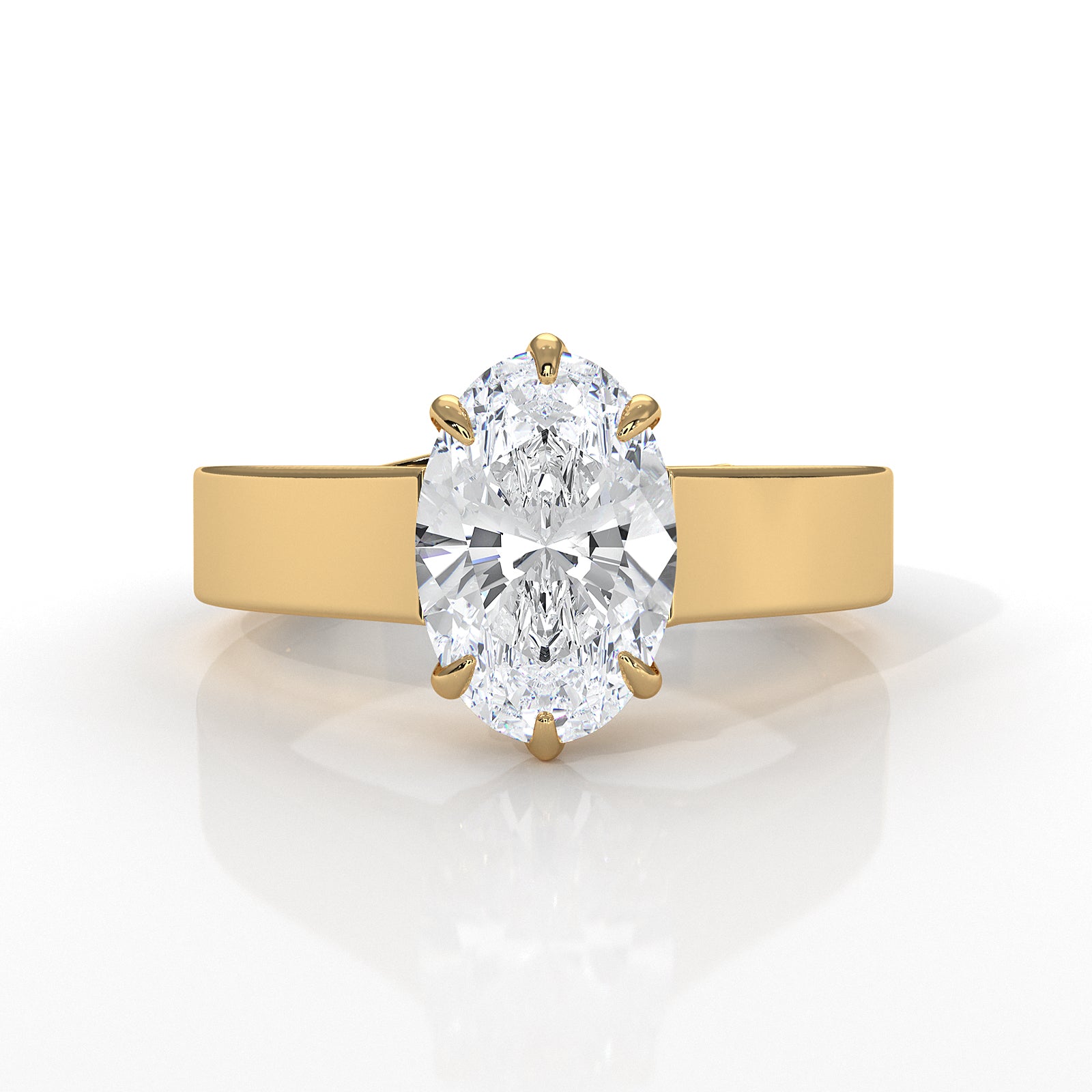 Six Prong Lab Grown Diamond IGI Certified Solitaire Trellis Engagement 4.5g Ring Setting 1.00 Ctw.