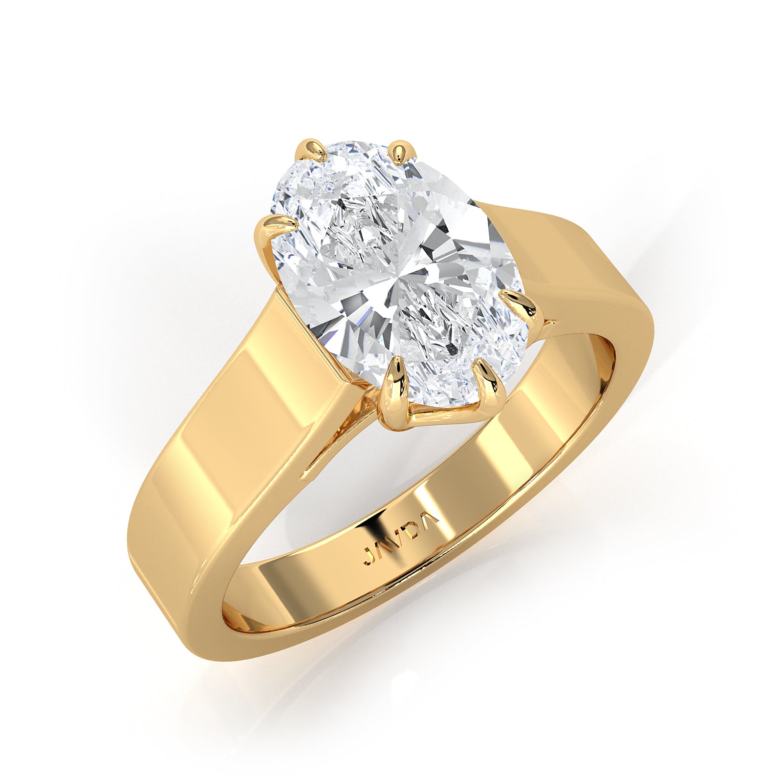 Six Prong Lab Grown Diamond IGI Certified Solitaire Trellis Engagement 4.5g Ring Setting 1.00 Ctw.