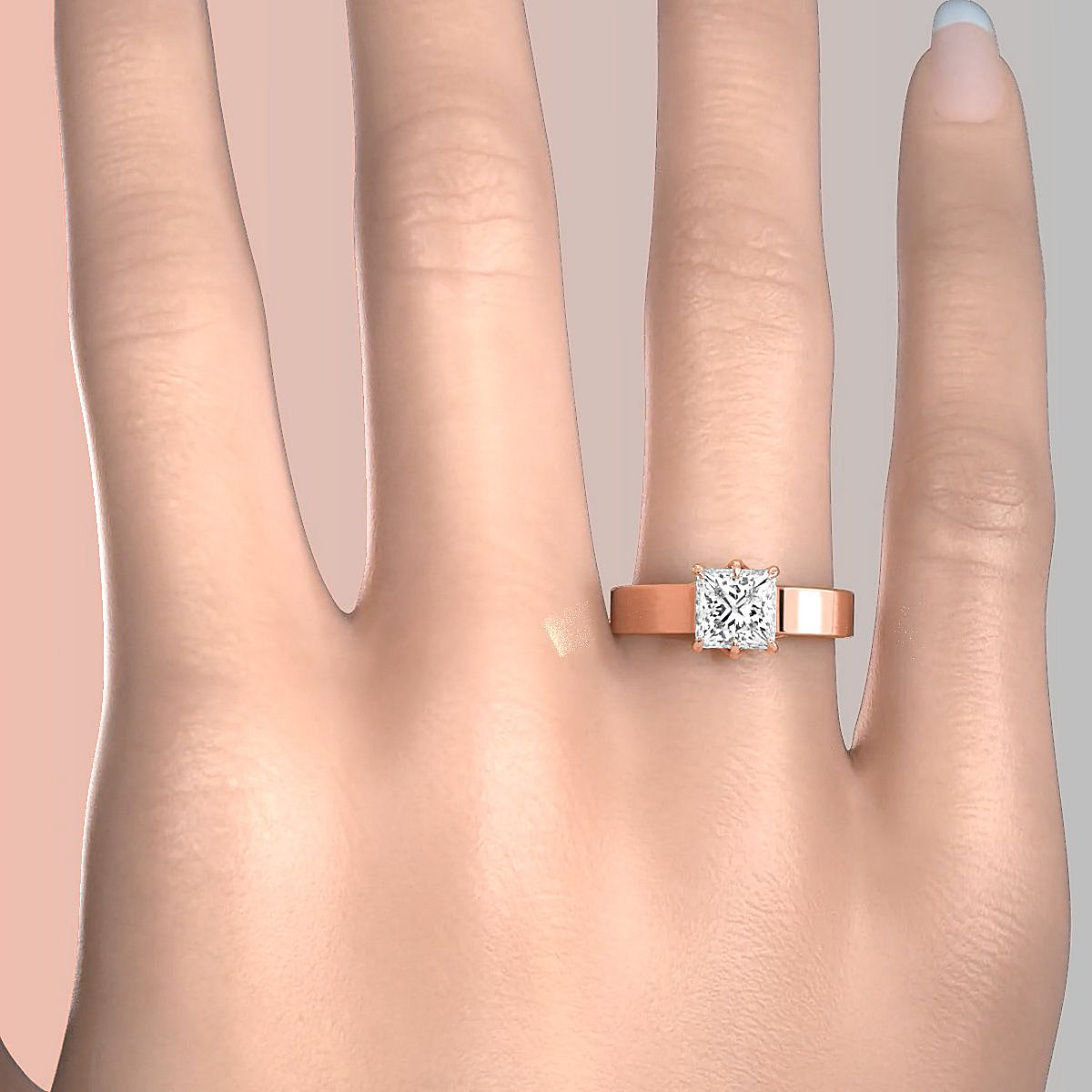 Six Prong Lab Grown Diamond IGI Certified Solitaire Trellis Engagement 4.5g Ring Setting 1.00 Ctw.