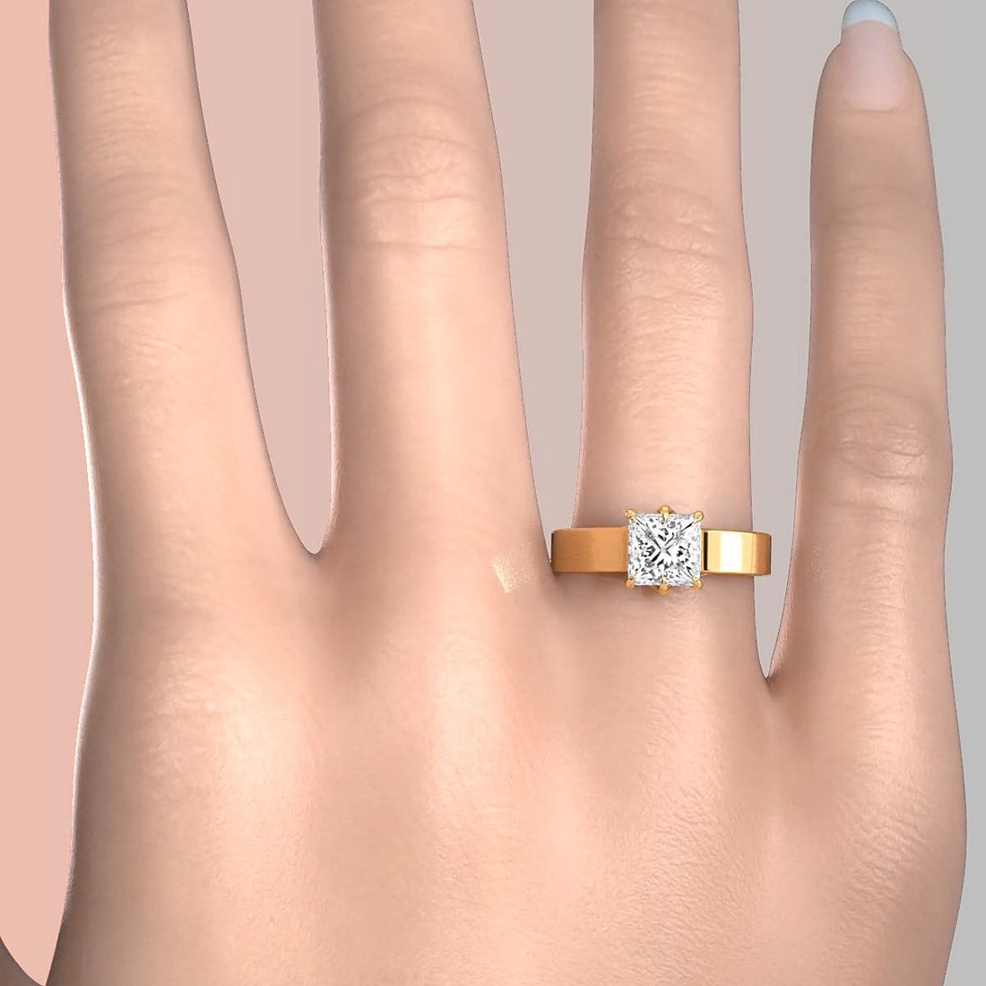 Six Prong Lab Grown Diamond IGI Certified Solitaire Trellis Engagement 4.5g Ring Setting 1.00 Ctw.