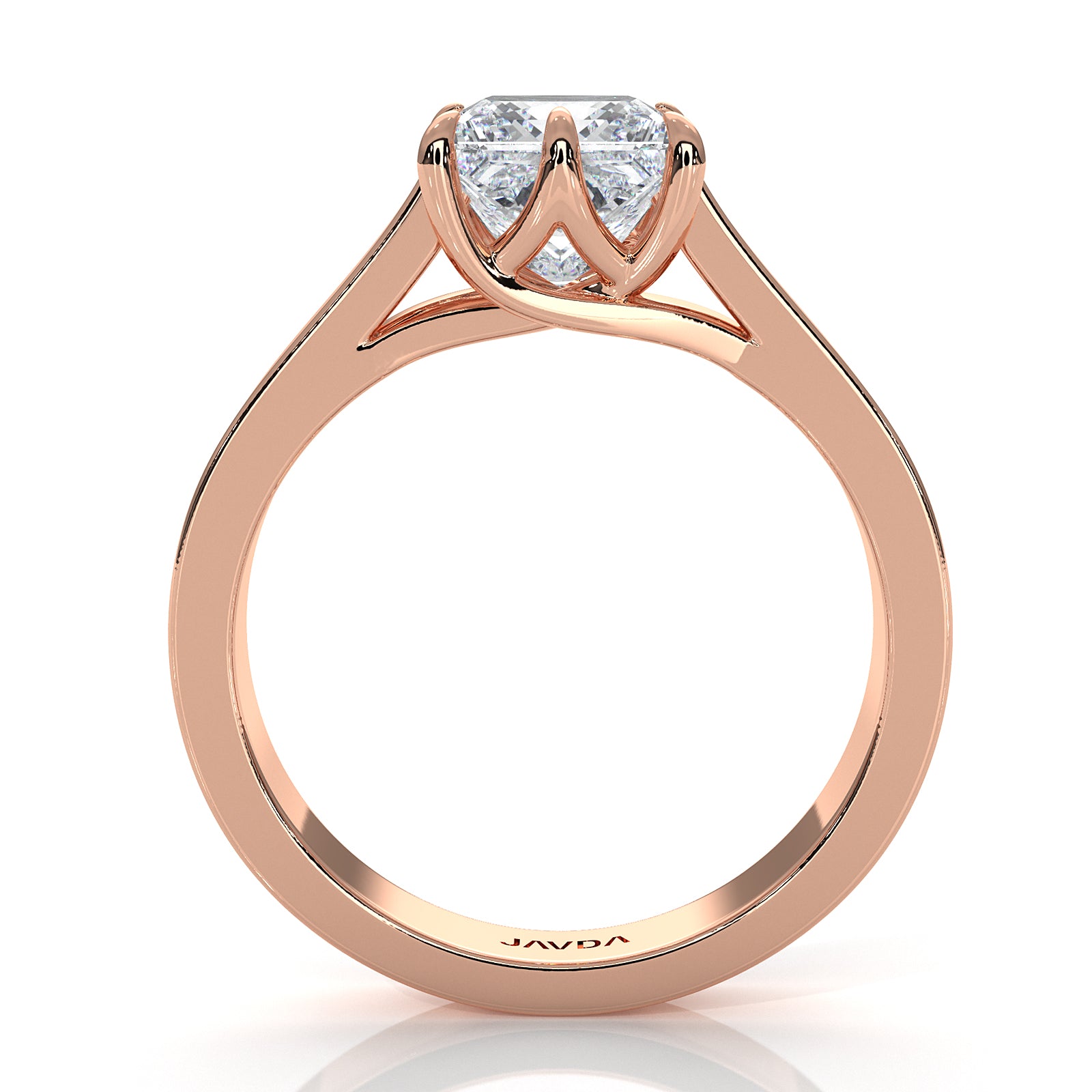 Six Prong Lab Grown Diamond IGI Certified Solitaire Trellis Engagement 4.5g Ring Setting 1.00 Ctw.