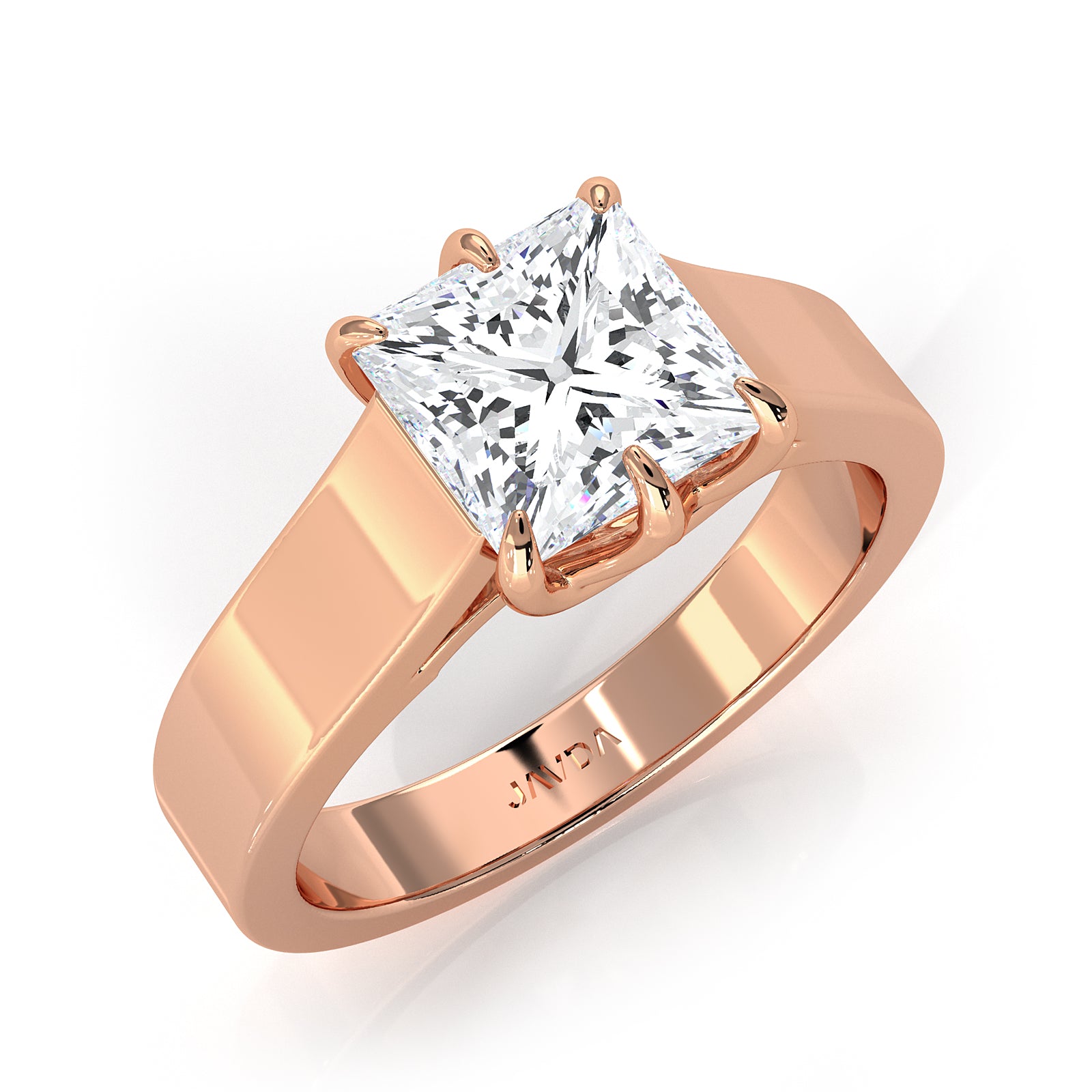 Six Prong Lab Grown Diamond IGI Certified Solitaire Trellis Engagement 4.5g Ring Setting 1.00 Ctw.