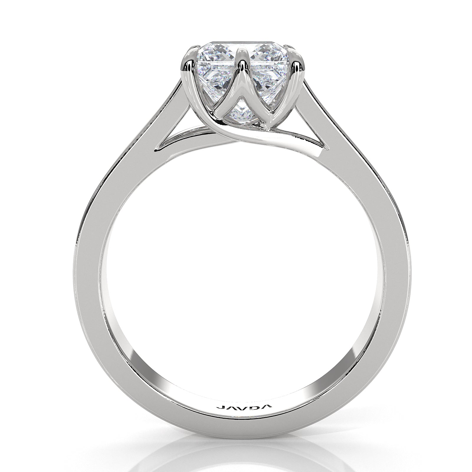 Six Prong Lab Grown Diamond IGI Certified Solitaire Trellis Engagement 4.5g Ring Setting 1.00 Ctw.