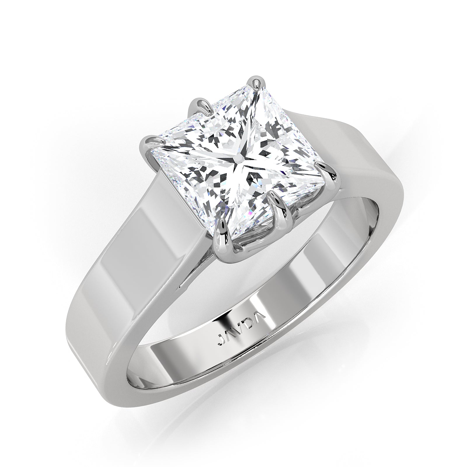 Six Prong Lab Grown Diamond IGI Certified Solitaire Trellis Engagement 4.5g Ring Setting 1.00 Ctw.
