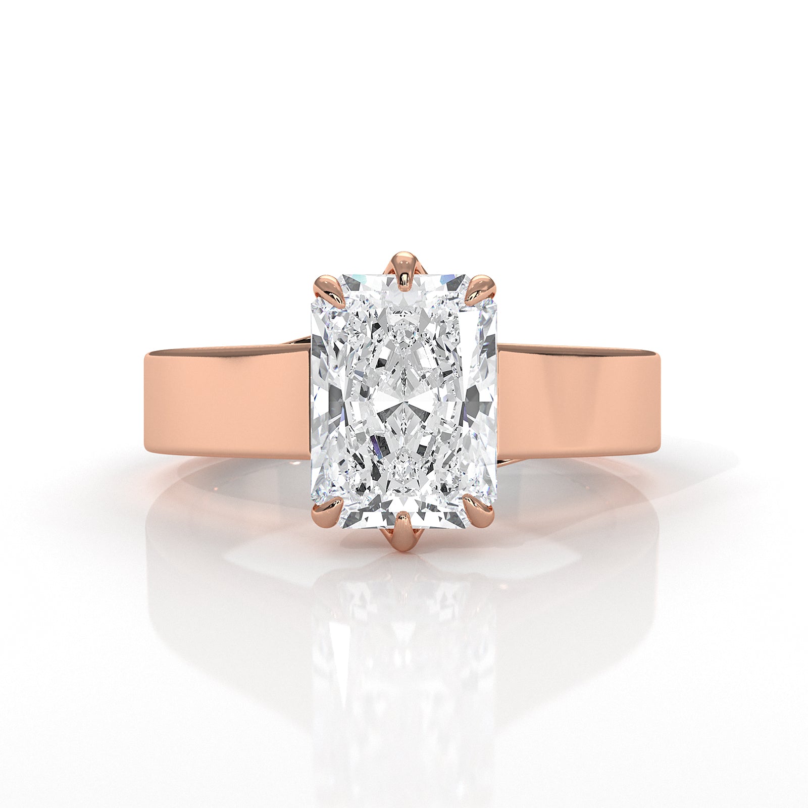 Six Prong Lab Grown Diamond IGI Certified Solitaire Trellis Engagement 4.5g Ring Setting 1.00 Ctw.