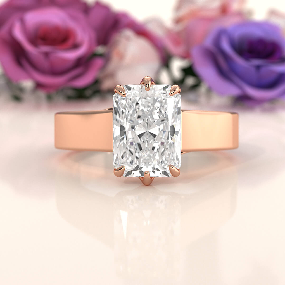 Six Prong Lab Grown Diamond IGI Certified Solitaire Trellis Engagement 4.5g Ring Setting 1.00 Ctw.