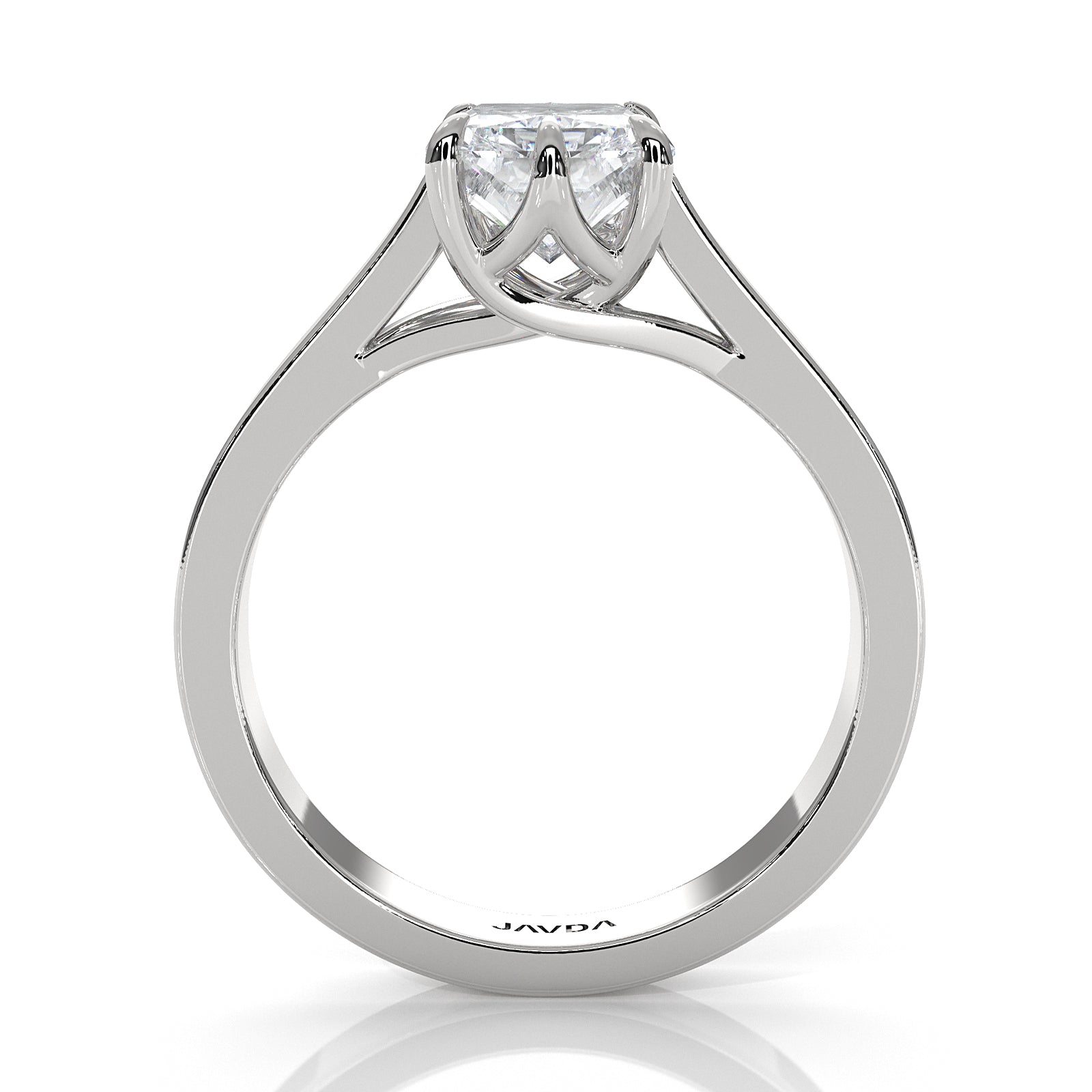 Six Prong Lab Grown Diamond IGI Certified Solitaire Trellis Engagement 4.5g Ring Setting 1.00 Ctw.