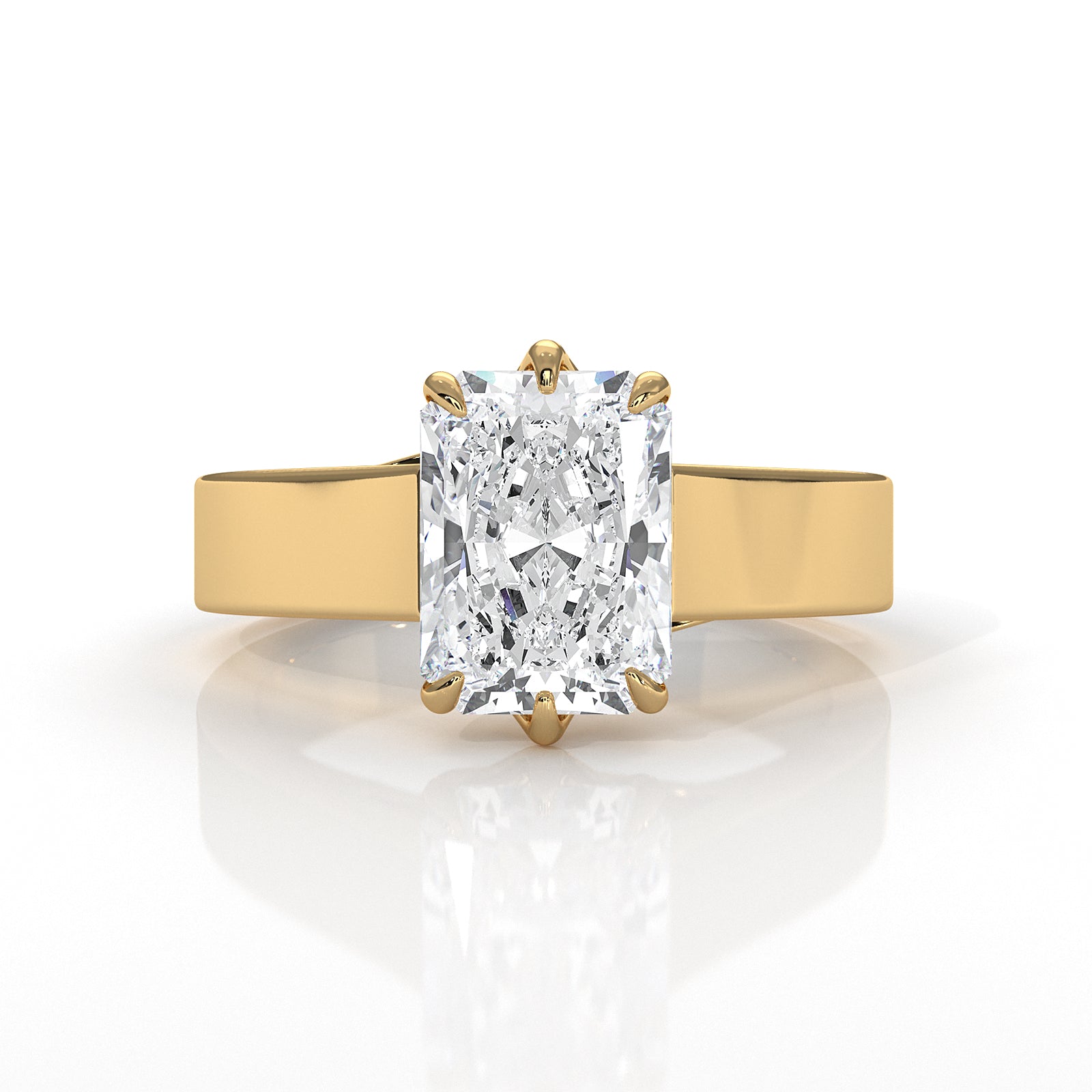 Six Prong Lab Grown Diamond IGI Certified Solitaire Trellis Engagement 4.5g Ring Setting 1.00 Ctw.