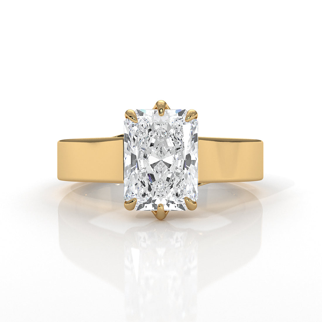Six Prong Lab Grown Diamond IGI Certified Solitaire Trellis Engagement 4.5g Ring Setting 1.00 Ctw.