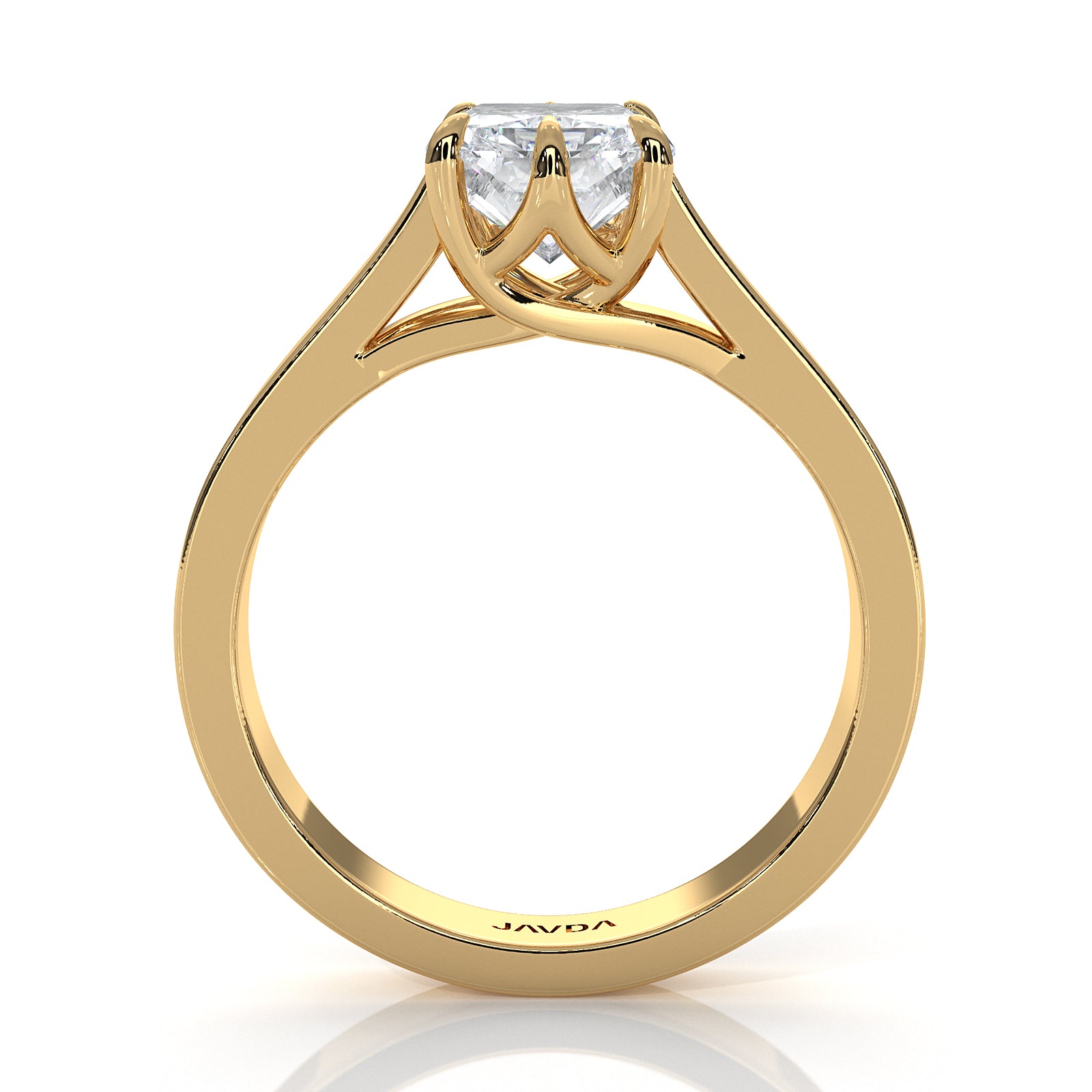 Six Prong Lab Grown Diamond IGI Certified Solitaire Trellis Engagement 4.5g Ring Setting 1.00 Ctw.