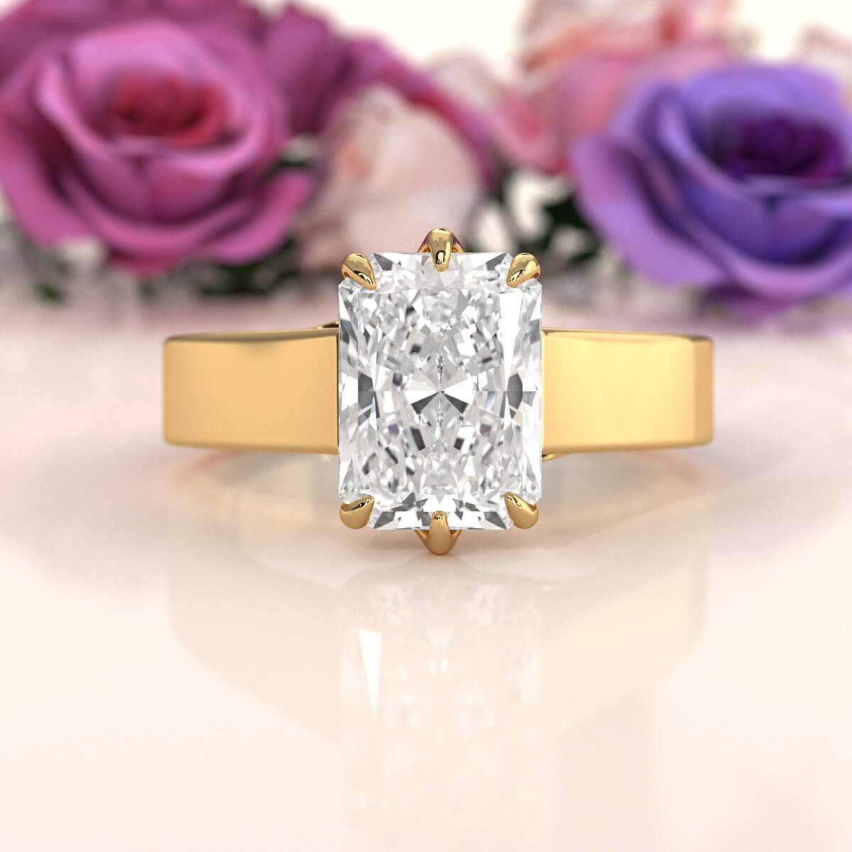 Six Prong Lab Grown Diamond IGI Certified Solitaire Trellis Engagement 4.5g Ring Setting 1.00 Ctw.