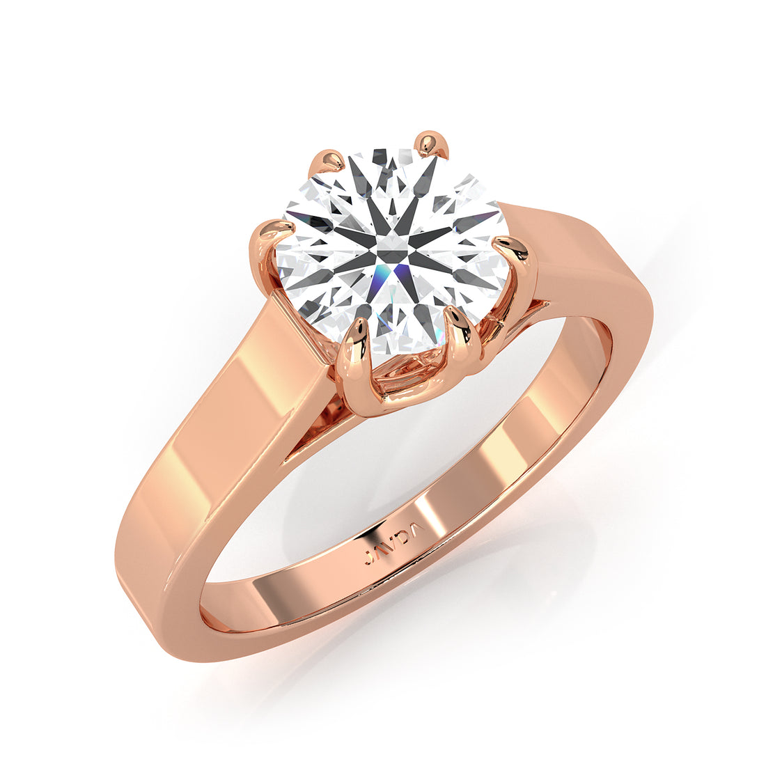 Six Prong Lab Grown Diamond IGI Certified Solitaire Trellis Engagement 4.5g Ring Setting 1.00 Ctw.