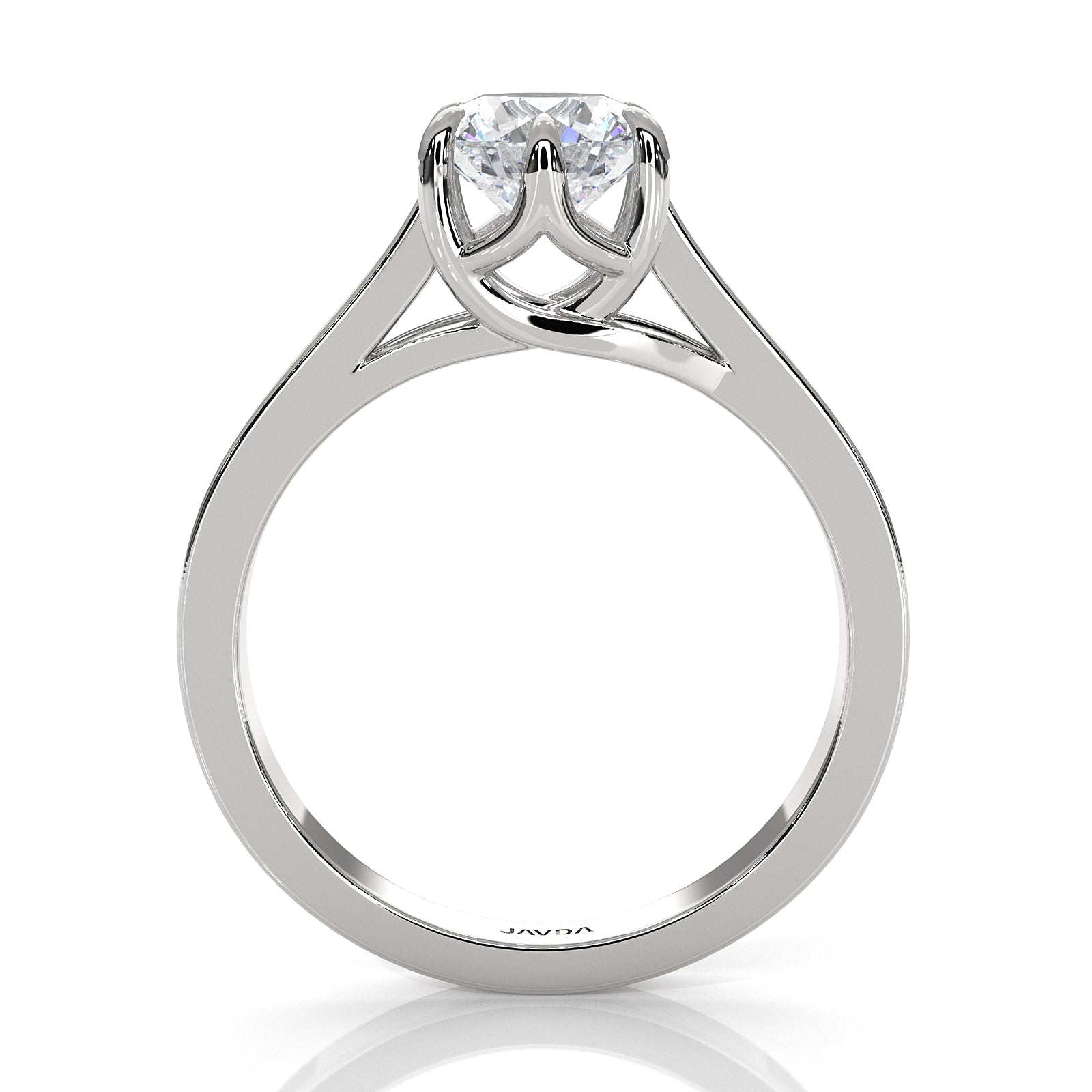 Six Prong Lab Grown Diamond IGI Certified Solitaire Trellis Engagement 4.5g Ring Setting 1.00 Ctw.