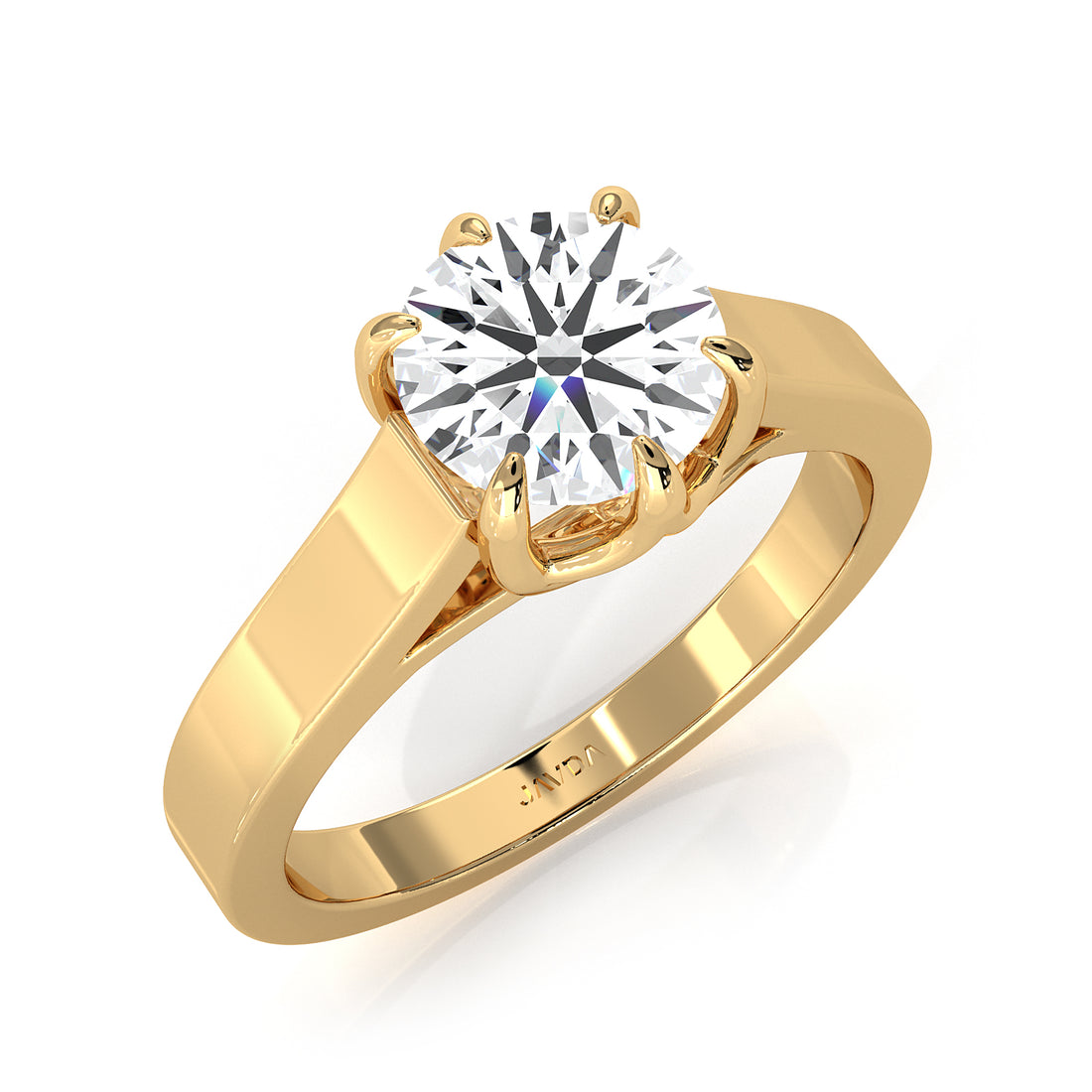 Six Prong Lab Grown Diamond IGI Certified Solitaire Trellis Engagement 4.5g Ring Setting 1.00 Ctw.