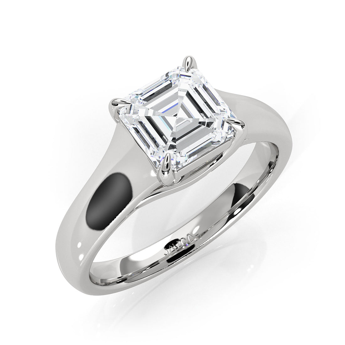 5g Trellis Solitaire Lab Grown Diamond IGI Certified Engagement 5.5mm Ring 1.00 Ctw.