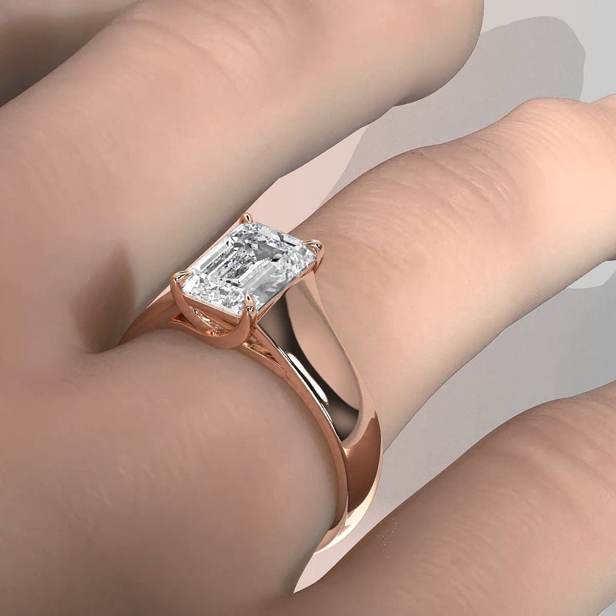 5g Trellis Solitaire Lab Grown Diamond IGI Certified Engagement 5.5mm Ring 1.00 Ctw.