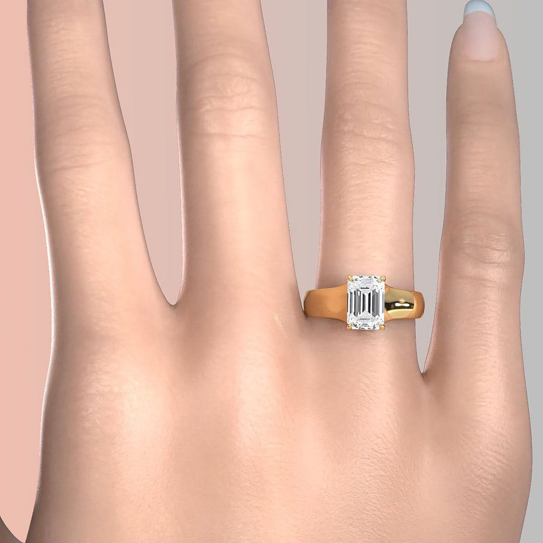 5g Trellis Solitaire Lab Grown Diamond IGI Certified Engagement 5.5mm Ring 1.00 Ctw.