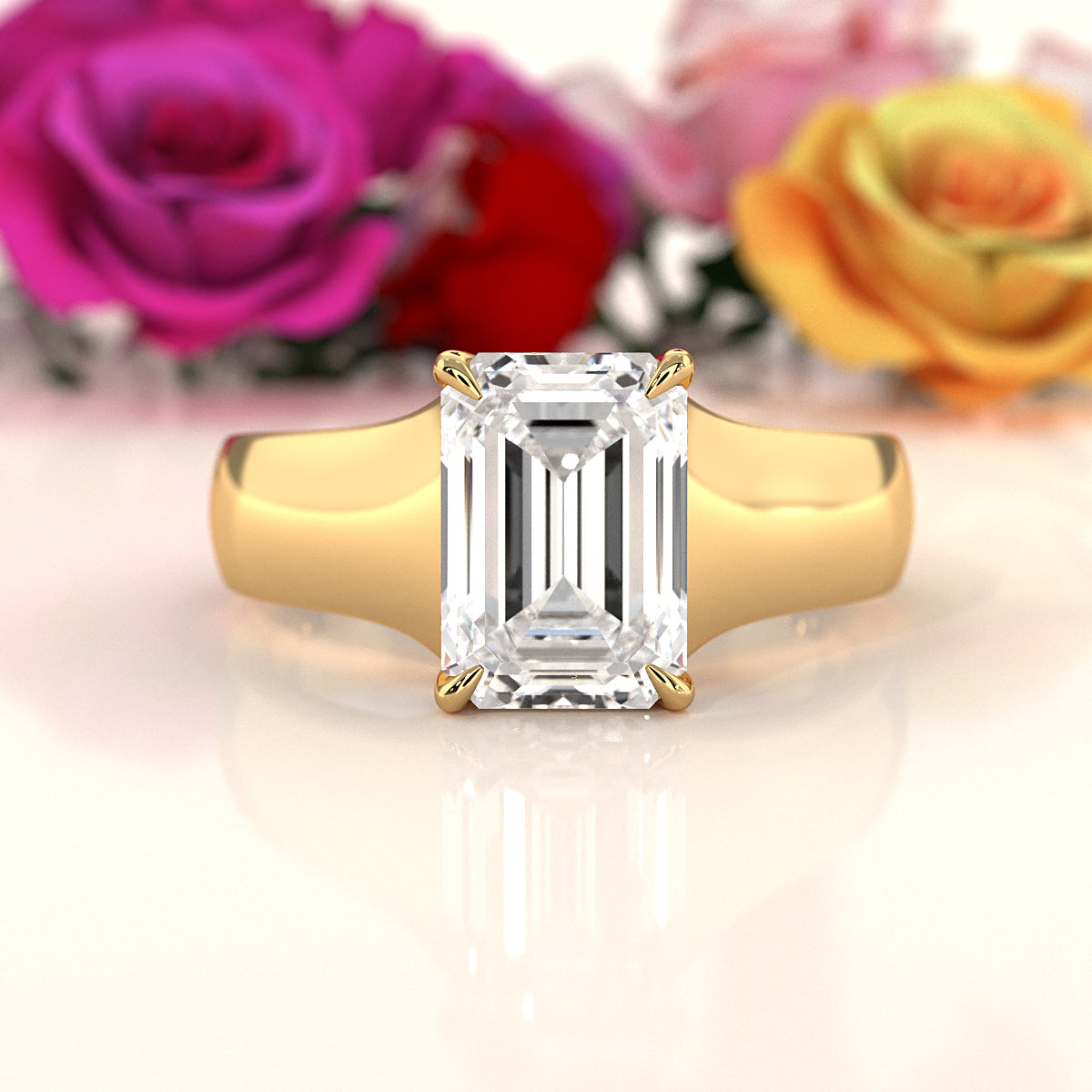 5g Trellis Solitaire Lab Grown Diamond IGI Certified Engagement 5.5mm Ring 1.00 Ctw.