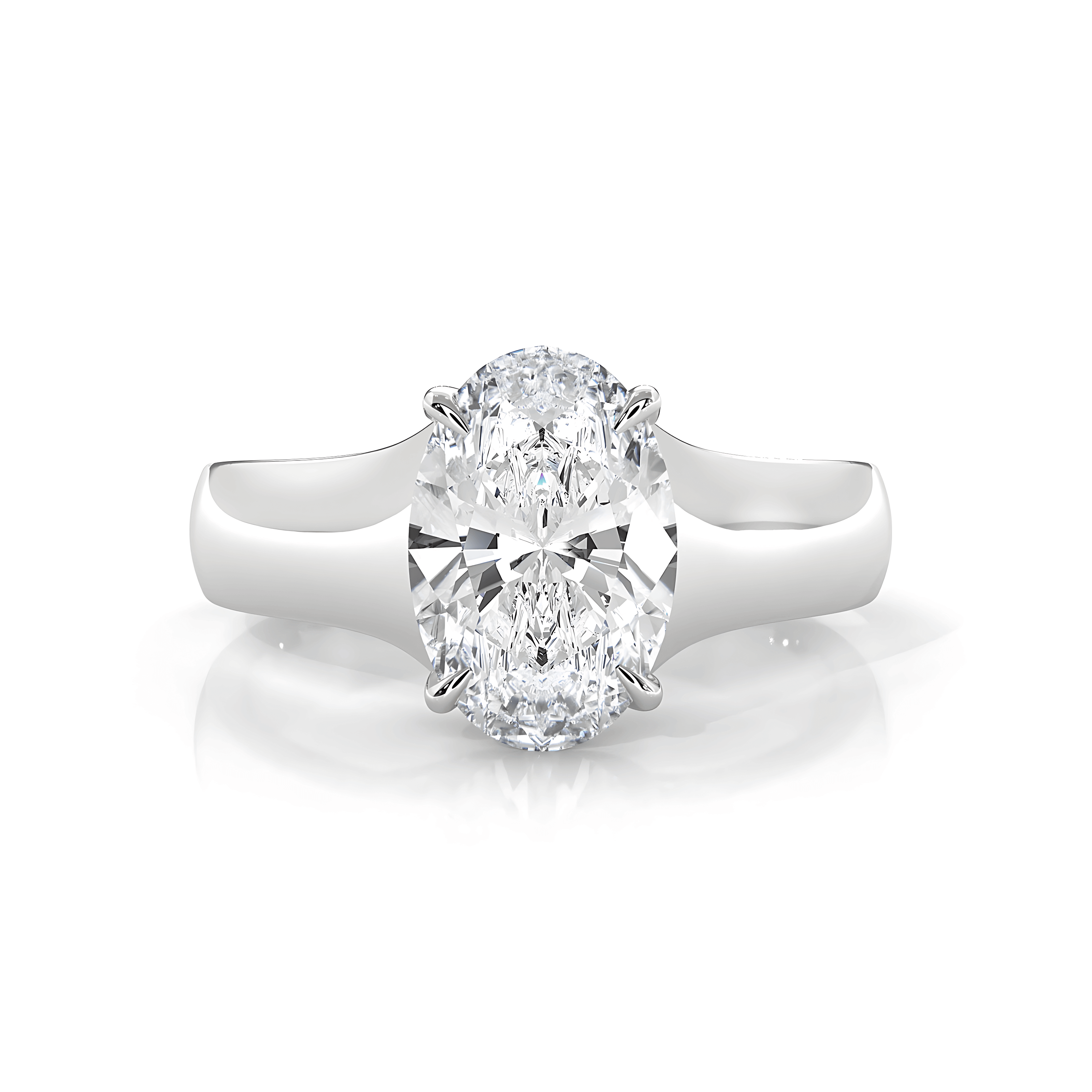 5g Trellis Solitaire Lab Grown Diamond IGI Certified Engagement 5.5mm Ring 1.00 Ctw.