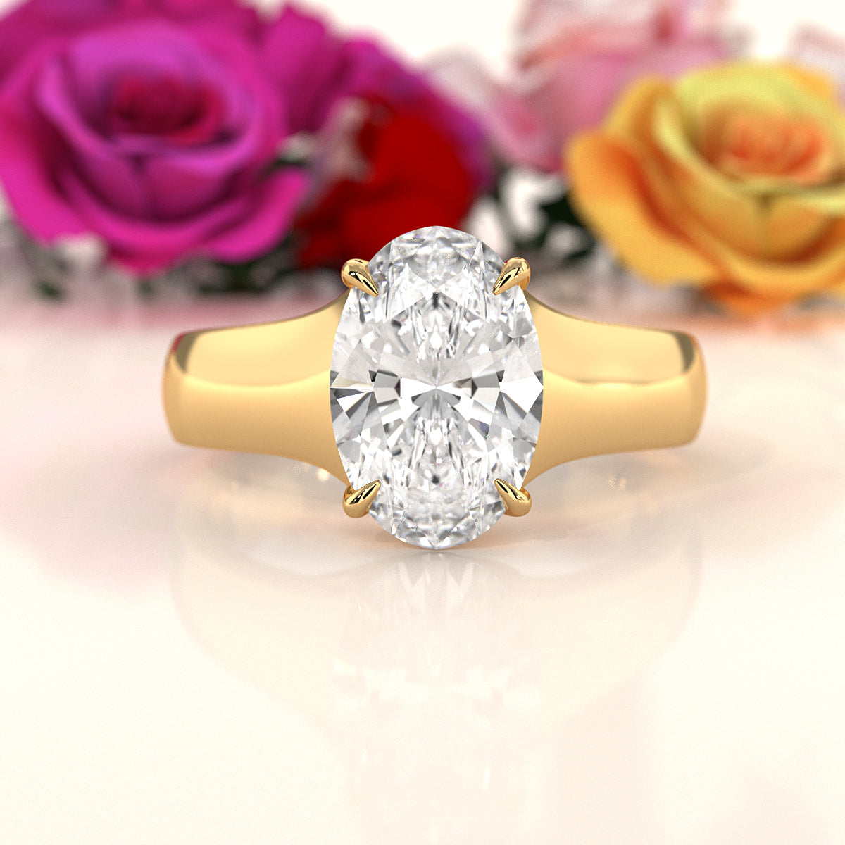 5g Trellis Solitaire Lab Grown Diamond IGI Certified Engagement 5.5mm Ring 1.00 Ctw.