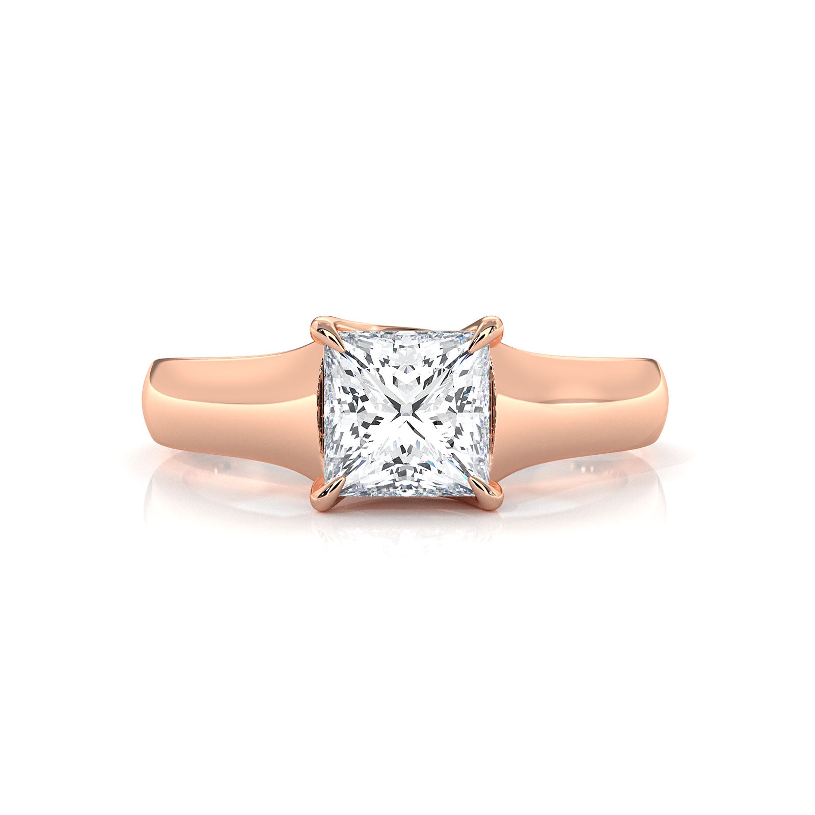 5g Trellis Solitaire Lab Grown Diamond IGI Certified Engagement 5.5mm Ring 1.00 Ctw.