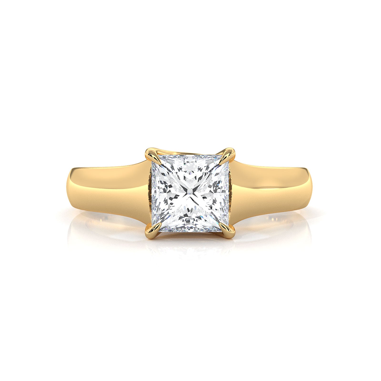 5g Trellis Solitaire Lab Grown Diamond IGI Certified Engagement 5.5mm Ring 1.00 Ctw.