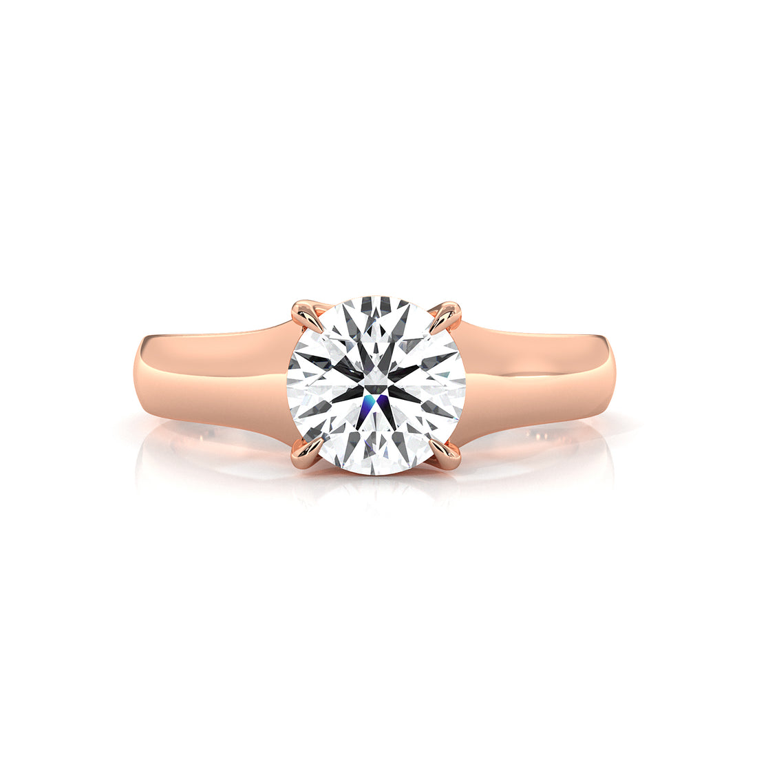 5g Trellis Solitaire Lab Grown Diamond IGI Certified Engagement 5.5mm Ring 1.00 Ctw.