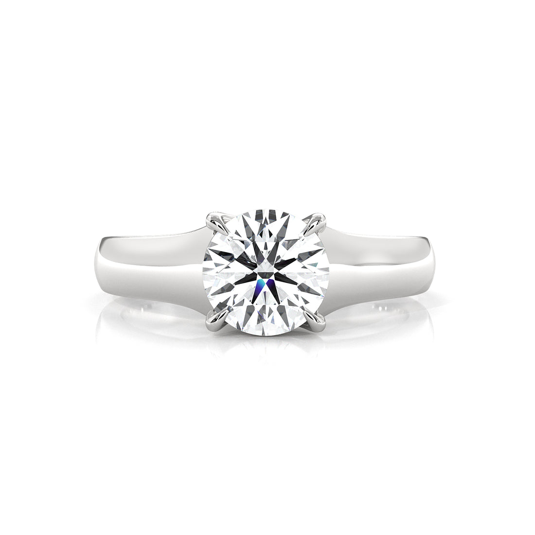 5g Trellis Solitaire Lab Grown Diamond IGI Certified Engagement 5.5mm Ring 1.00 Ctw.