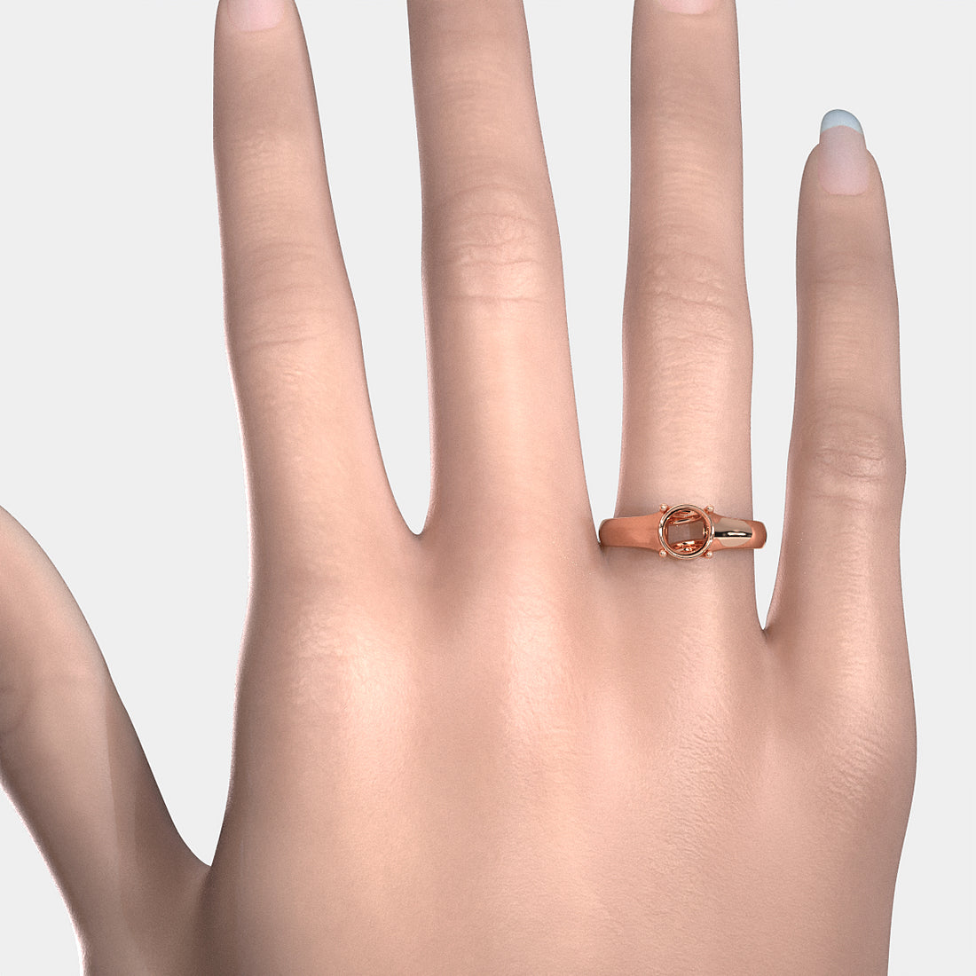 5g Trellis Style Solitaire  Semi Mount Engagement Ring 5.5mm