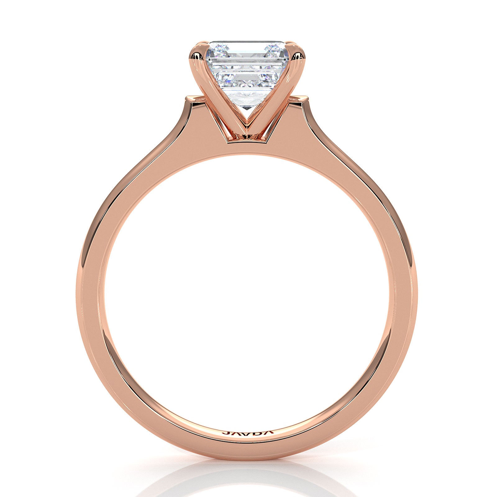 Lab Grown Diamond 4g Contour Dome Solitaire Engagement 3mm Ring IGI Certified 1.00 Ctw.