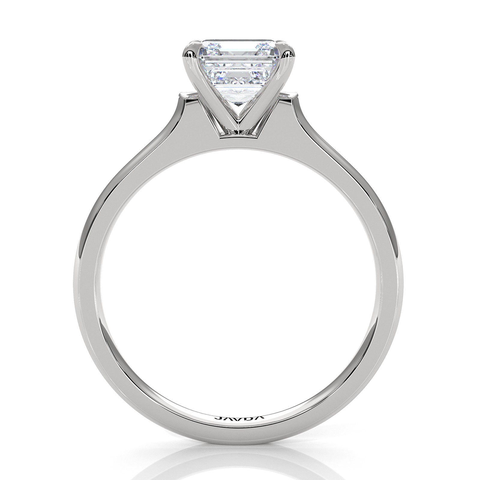Lab Grown Diamond 4g Contour Dome Solitaire Engagement 3mm Ring IGI Certified 1.00 Ctw.
