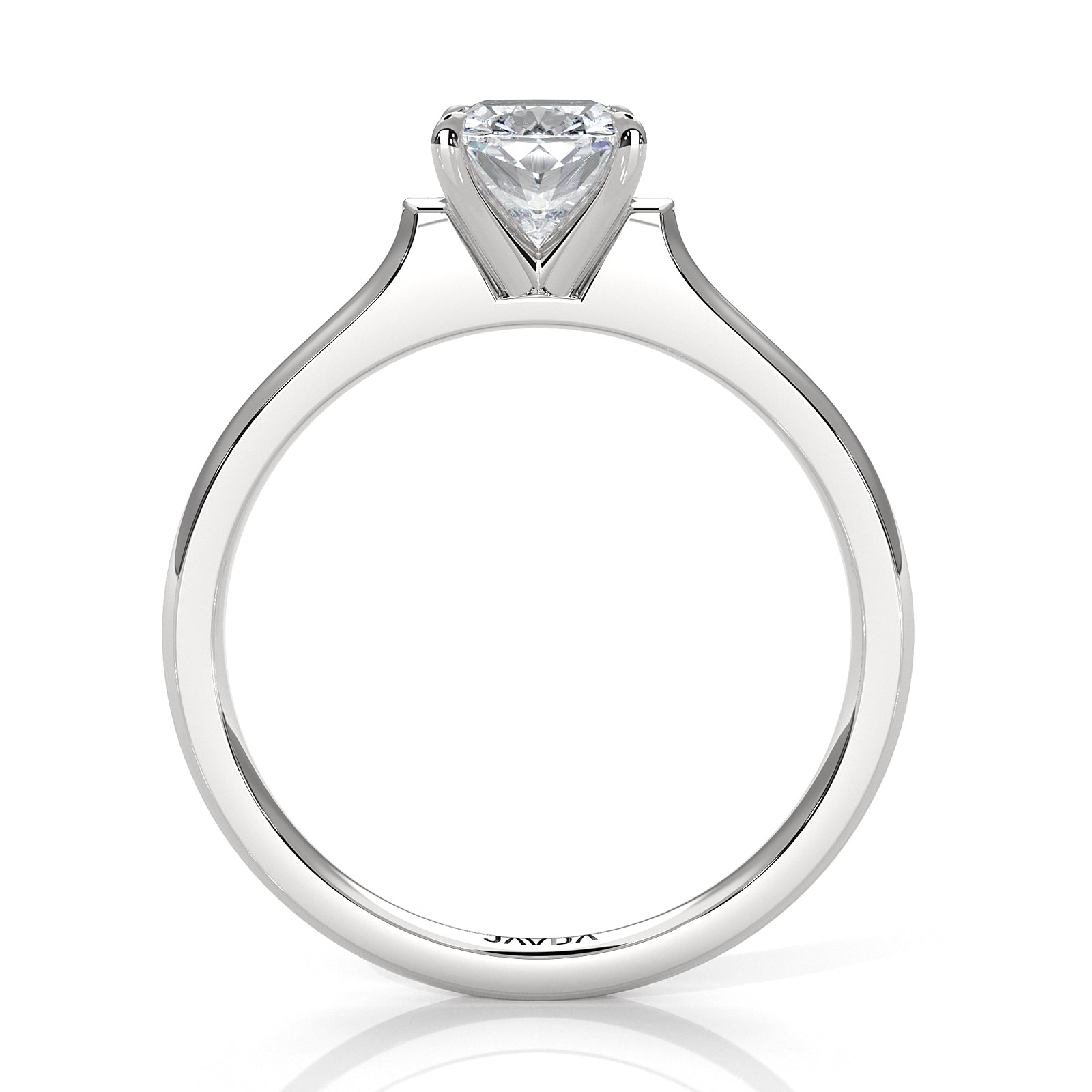 Lab Grown Diamond 4g Contour Dome Solitaire Engagement 3mm Ring IGI Certified 1.00 Ctw.