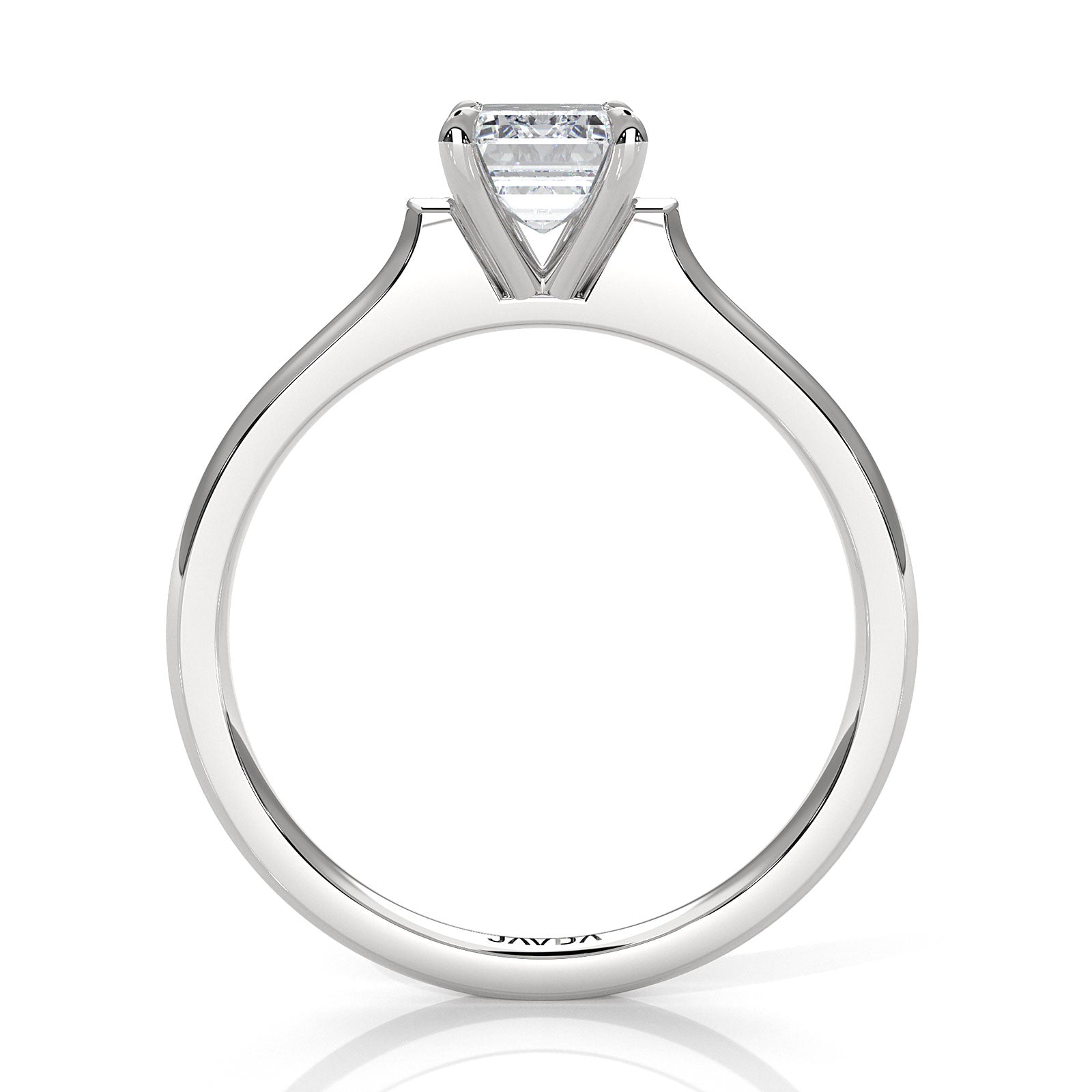Lab Grown Diamond 4g Contour Dome Solitaire Engagement 3mm Ring IGI Certified 1.00 Ctw.