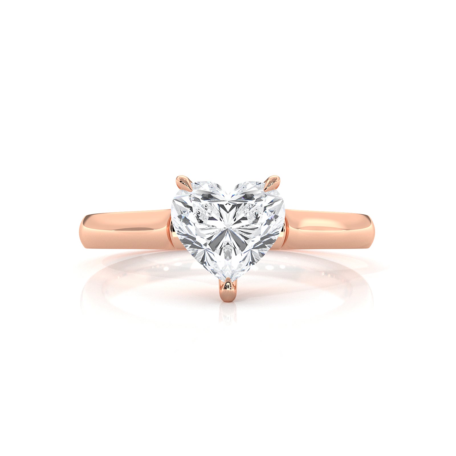 Lab Grown Diamond 4g Contour Dome Solitaire Engagement 3mm Ring IGI Certified 1.00 Ctw.