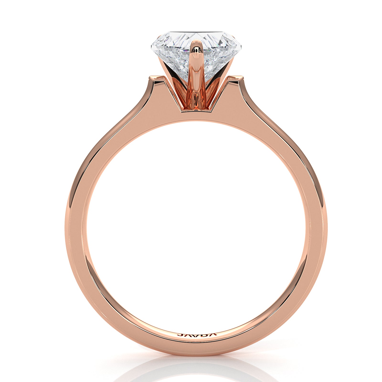 Lab Grown Diamond 4g Contour Dome Solitaire Engagement 3mm Ring IGI Certified 1.00 Ctw.
