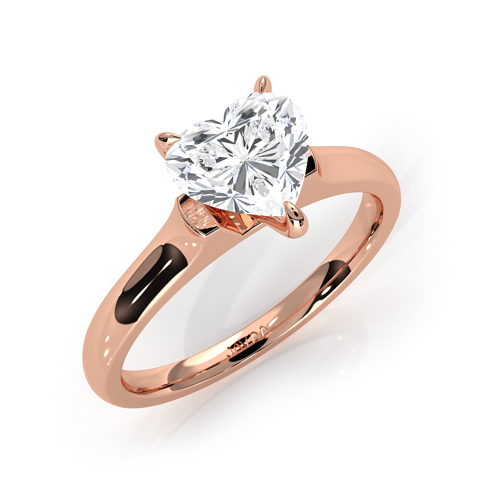 Lab Grown Diamond 4g Contour Dome Solitaire Engagement 3mm Ring IGI Certified 1.00 Ctw.