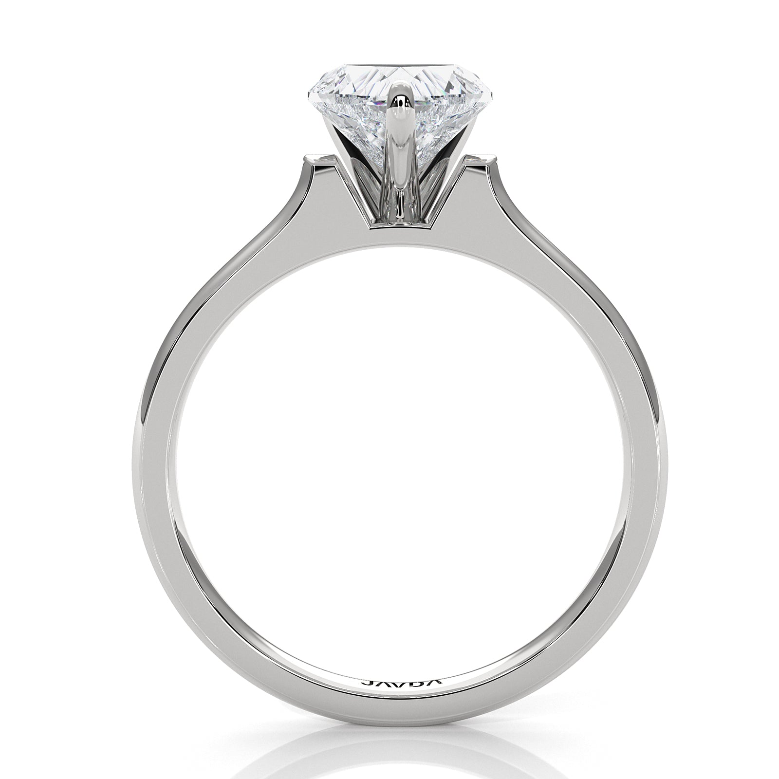 Lab Grown Diamond 4g Contour Dome Solitaire Engagement 3mm Ring IGI Certified 1.00 Ctw.