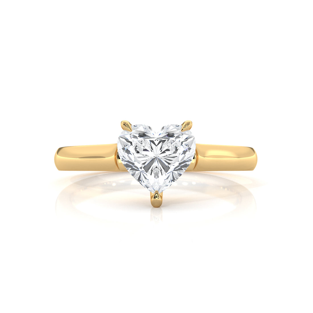 Lab Grown Diamond 4g Contour Dome Solitaire Engagement 3mm Ring IGI Certified 1.00 Ctw.