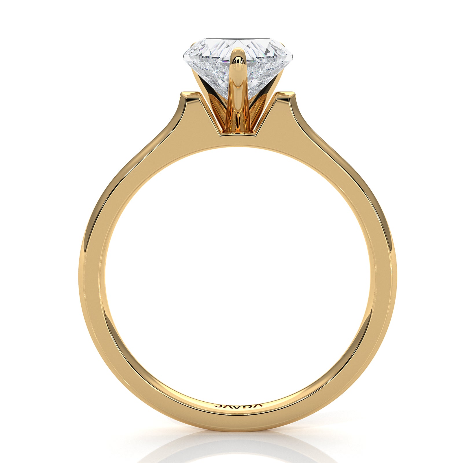 Lab Grown Diamond 4g Contour Dome Solitaire Engagement 3mm Ring IGI Certified 1.00 Ctw.