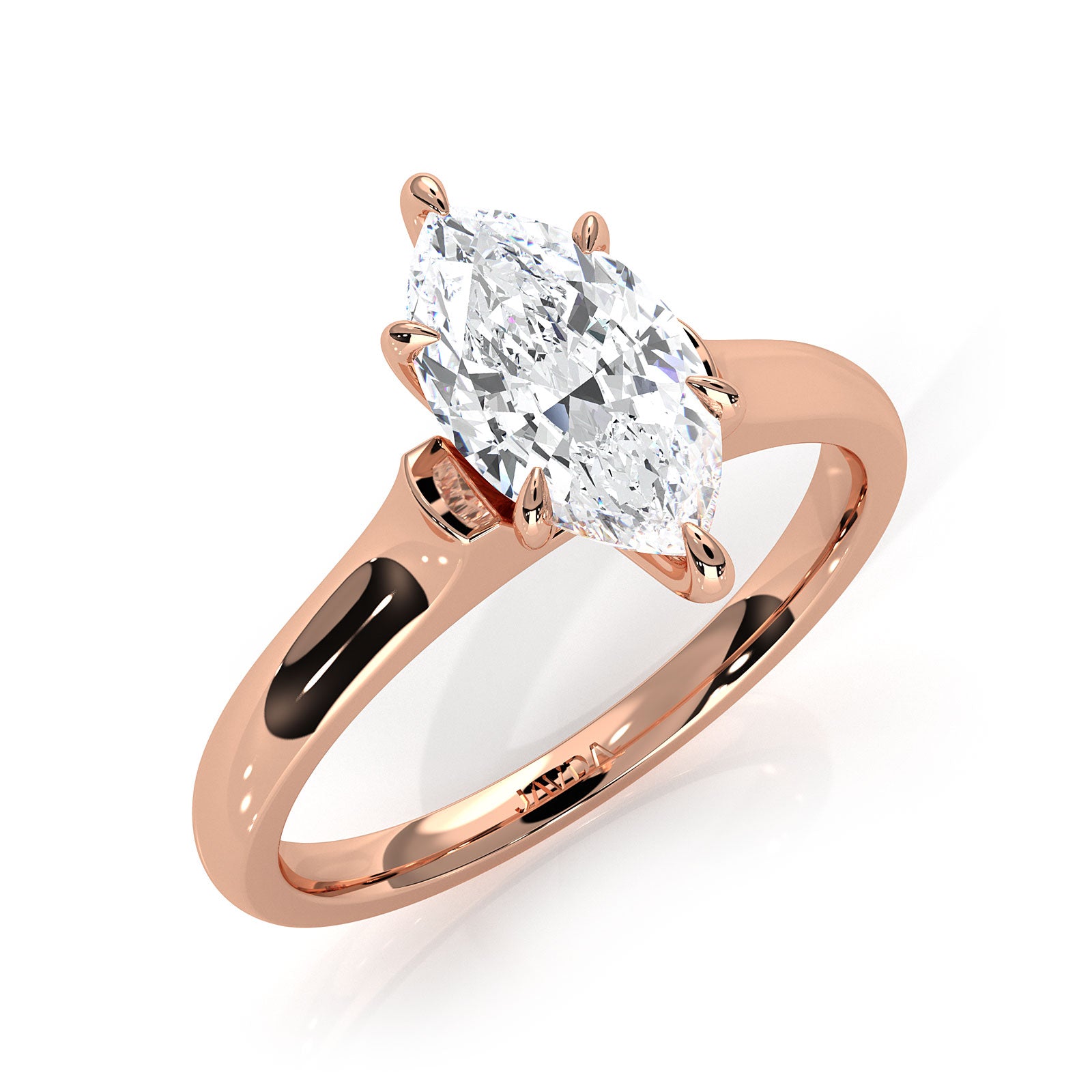 Lab Grown Diamond 4g Contour Dome Solitaire Engagement 3mm Ring IGI Certified 1.00 Ctw.