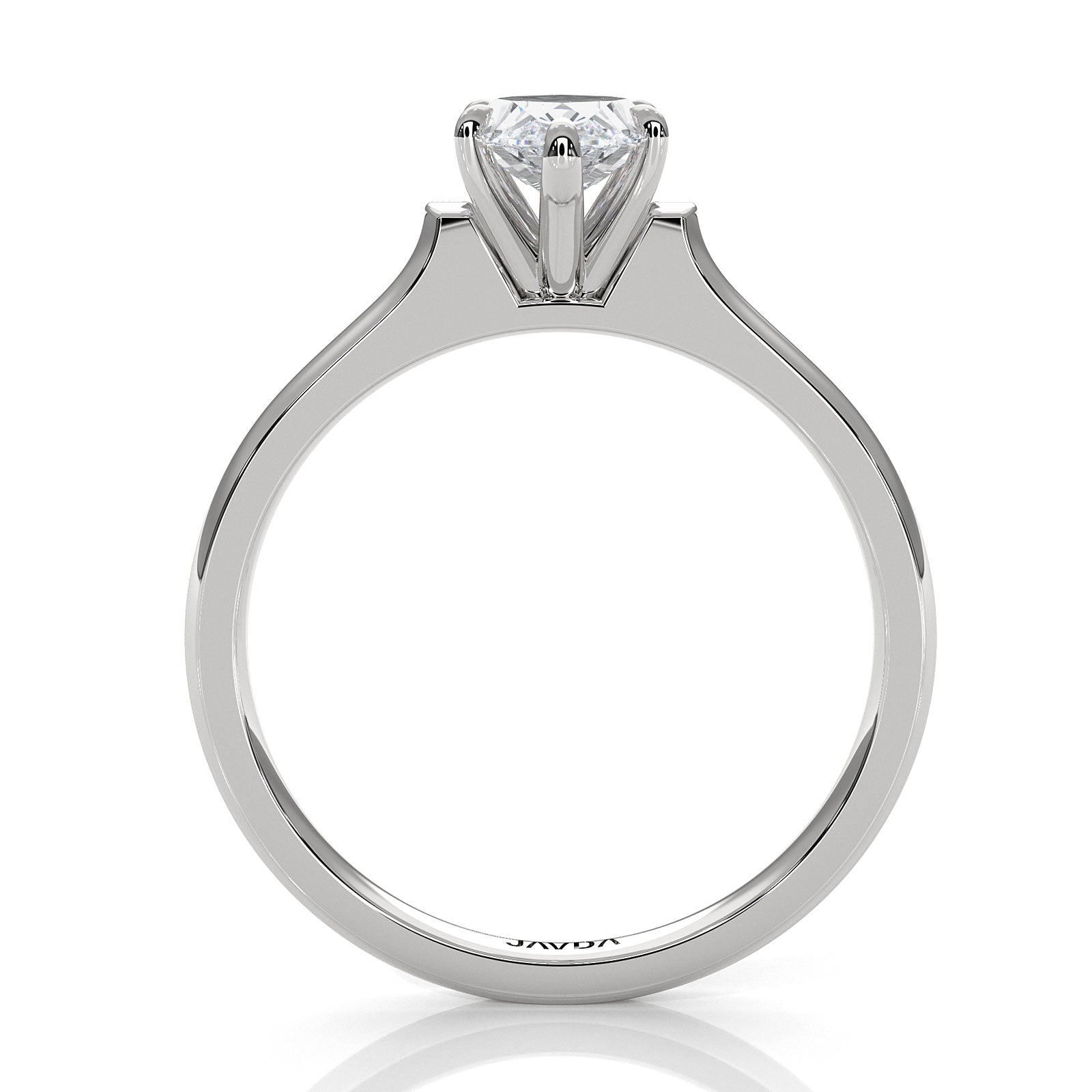 Lab Grown Diamond 4g Contour Dome Solitaire Engagement 3mm Ring IGI Certified 1.00 Ctw.